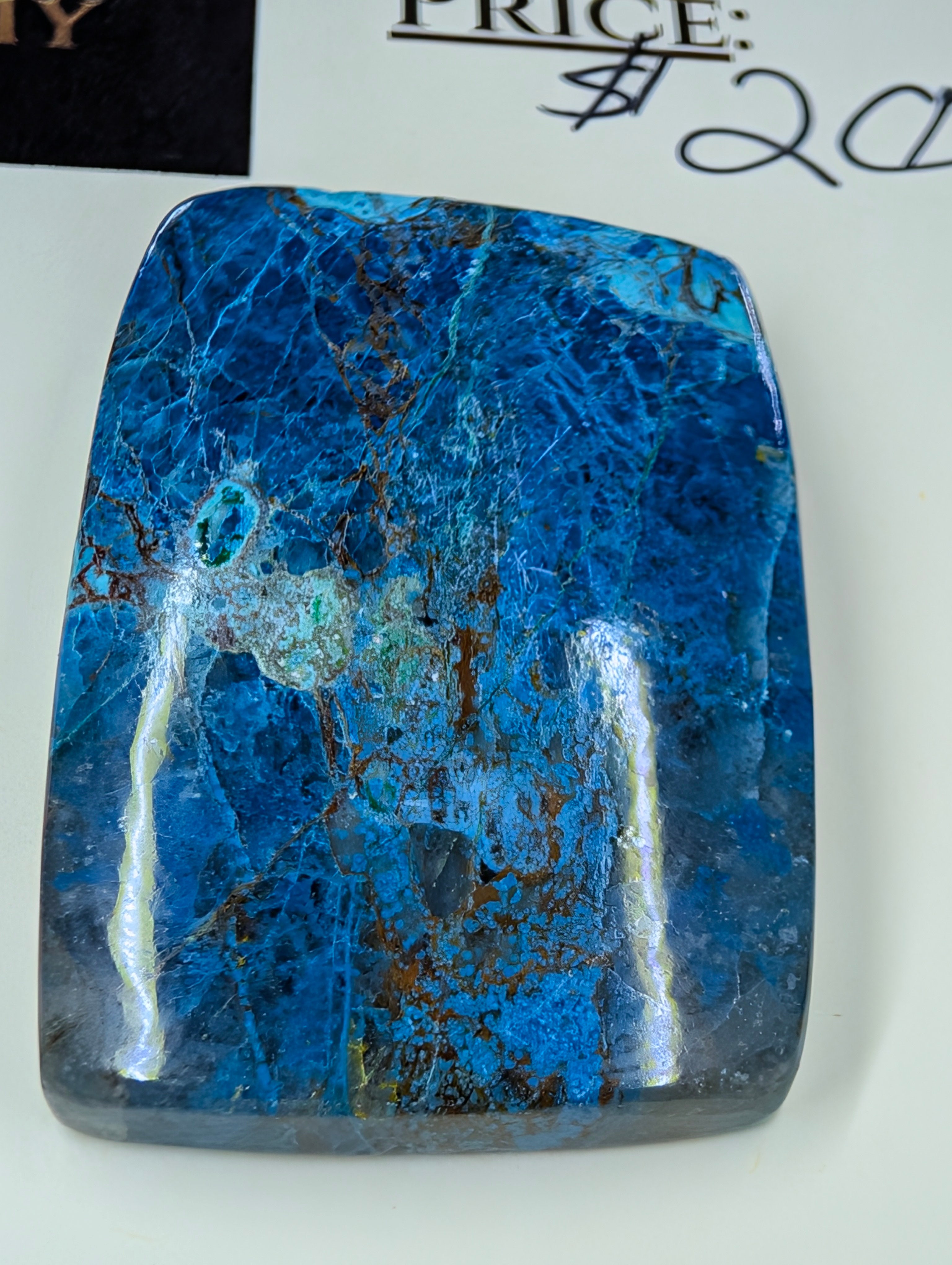 Chrysocolla - Cabochon - CRAZY BLUE COLOR !!! - Arizona (Pima County, Tucson Mountains) by Sacred Alchemy Studios