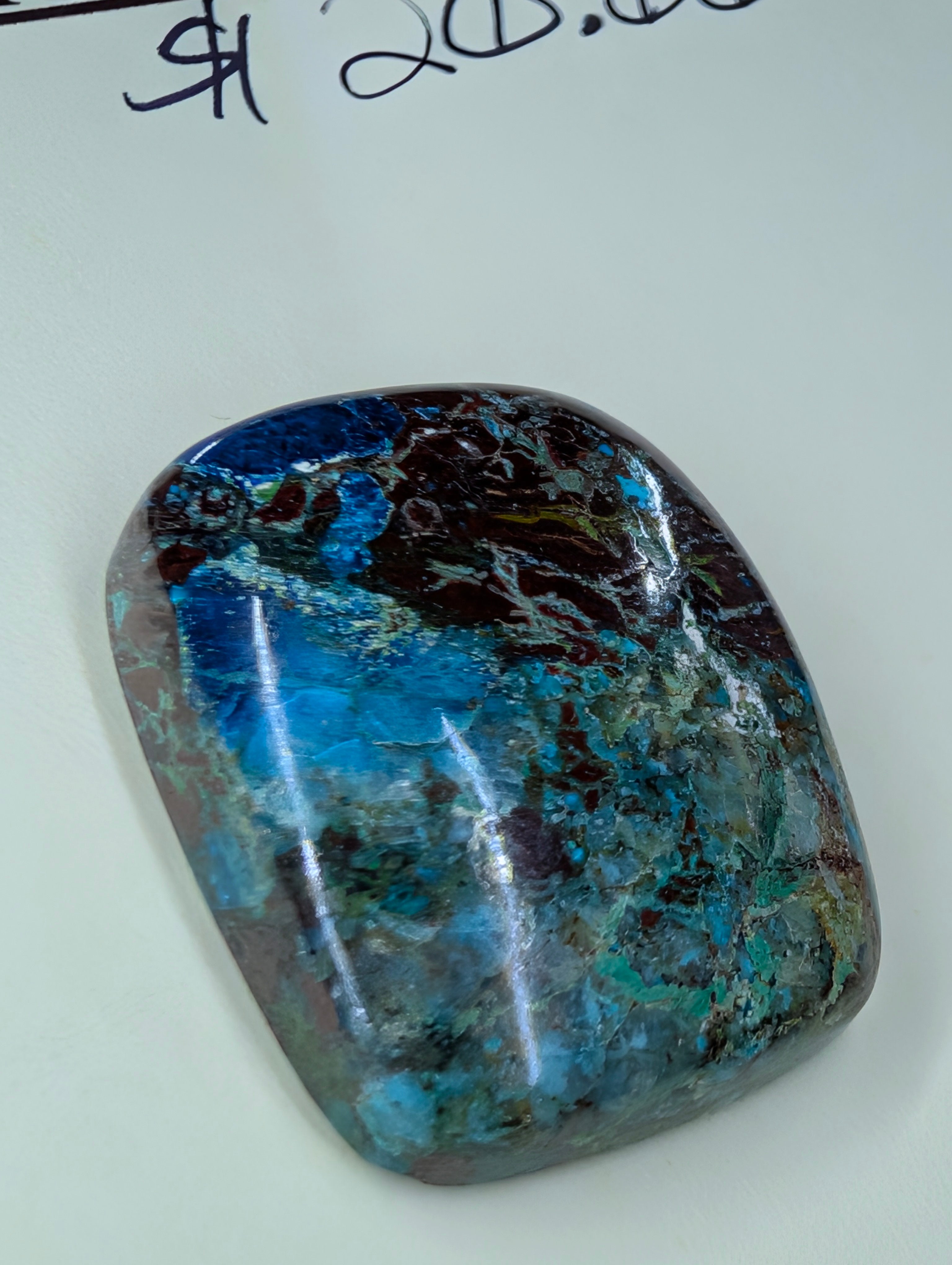 Chrysocolla - Cabochon - Arizona (Pima County, Tucson Mountains) by Sacred Alchemy Studios