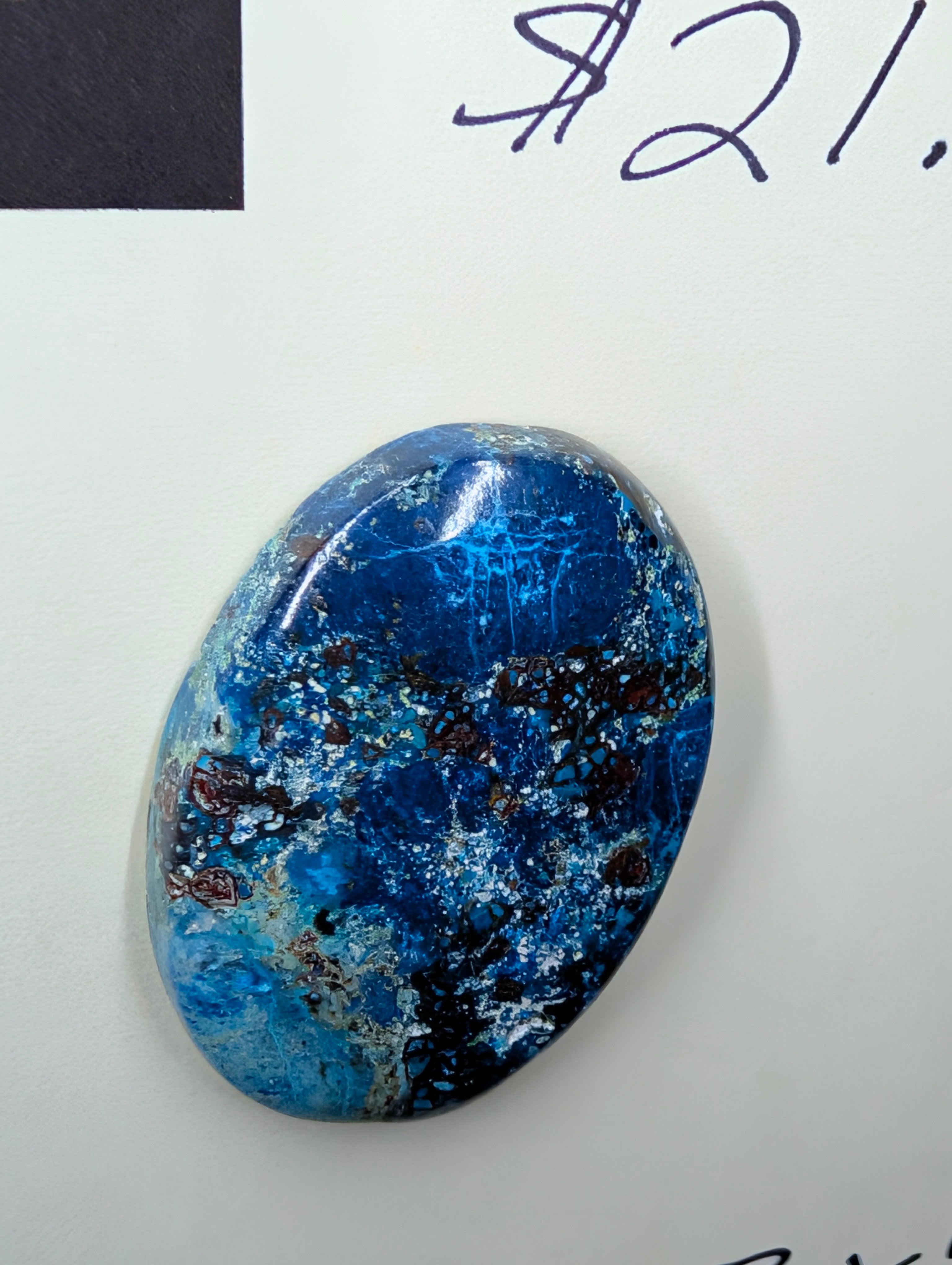 Chrysocolla - Cabochon - Arizona (Pima County, Tucson Mountains) by Sacred Alchemy Studios