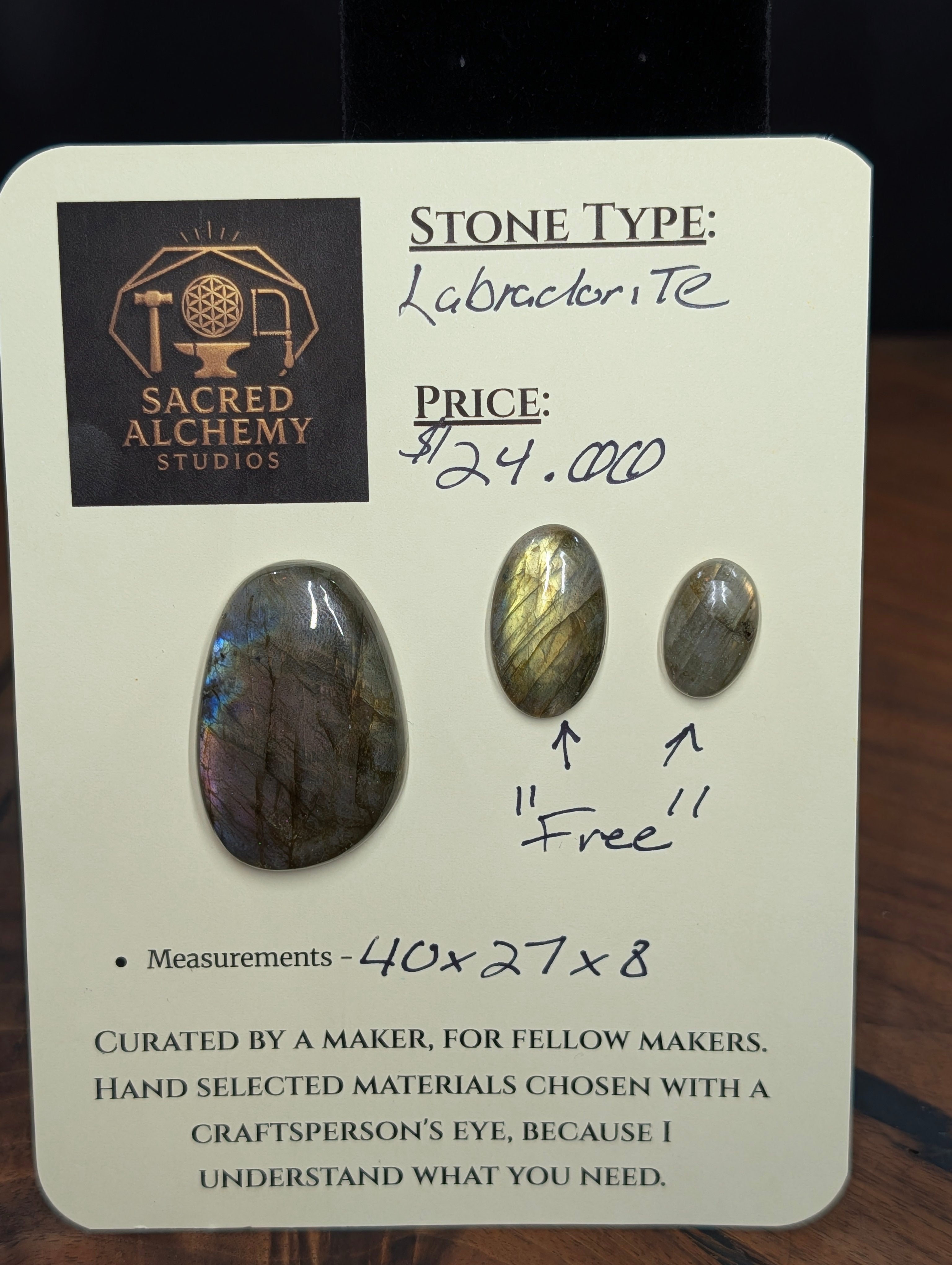 Labradorite Cabochon - Mined in Madagascar - Oval Shape by Sacred Alchemy Studios