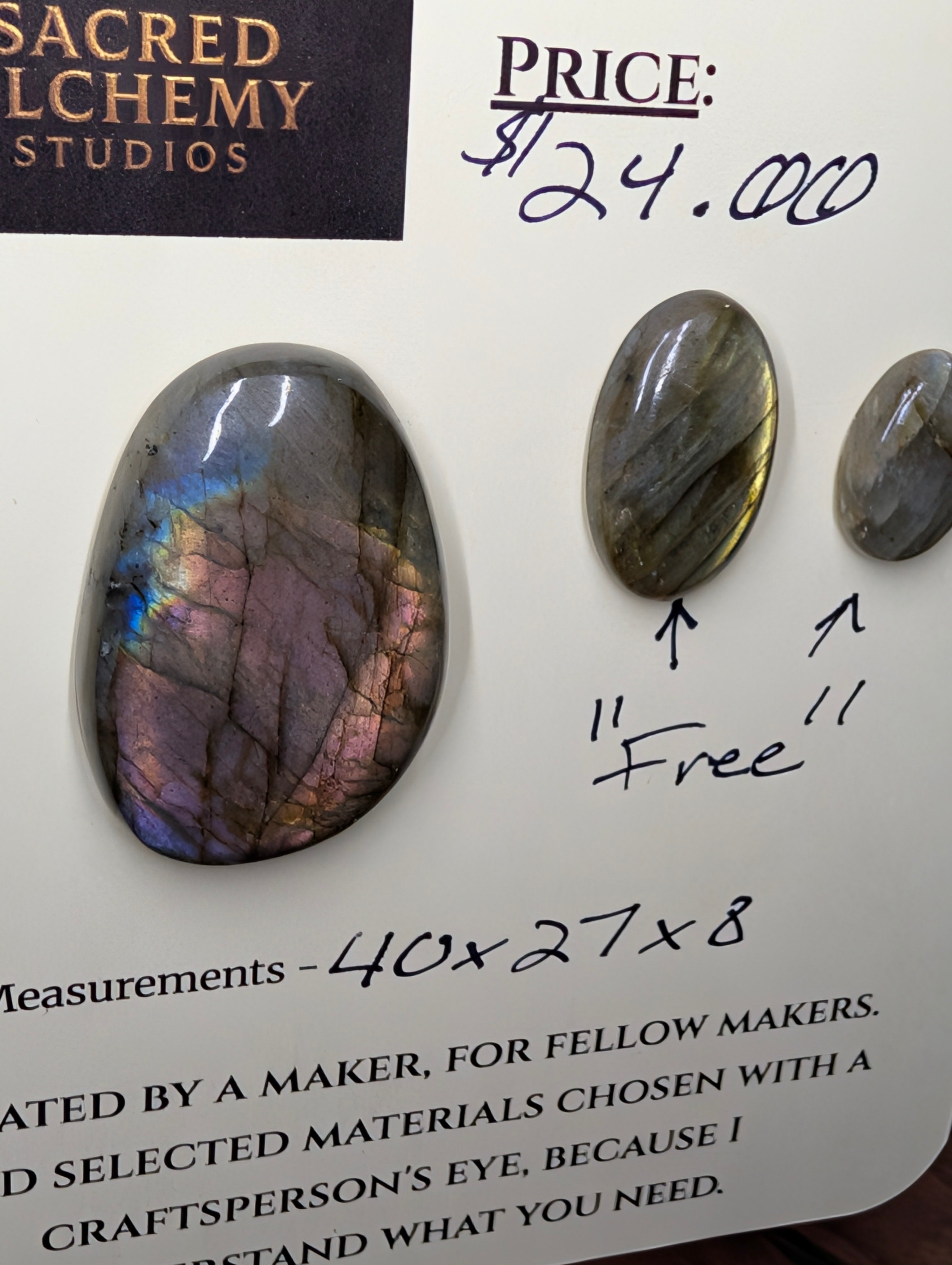 Labradorite Cabochon - Mined in Madagascar - Oval Shape by Sacred Alchemy Studios