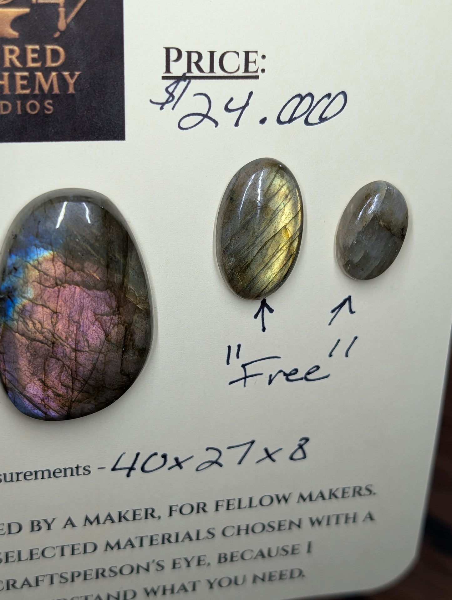 Labradorite Cabochon - Mined in Madagascar - Oval Shape