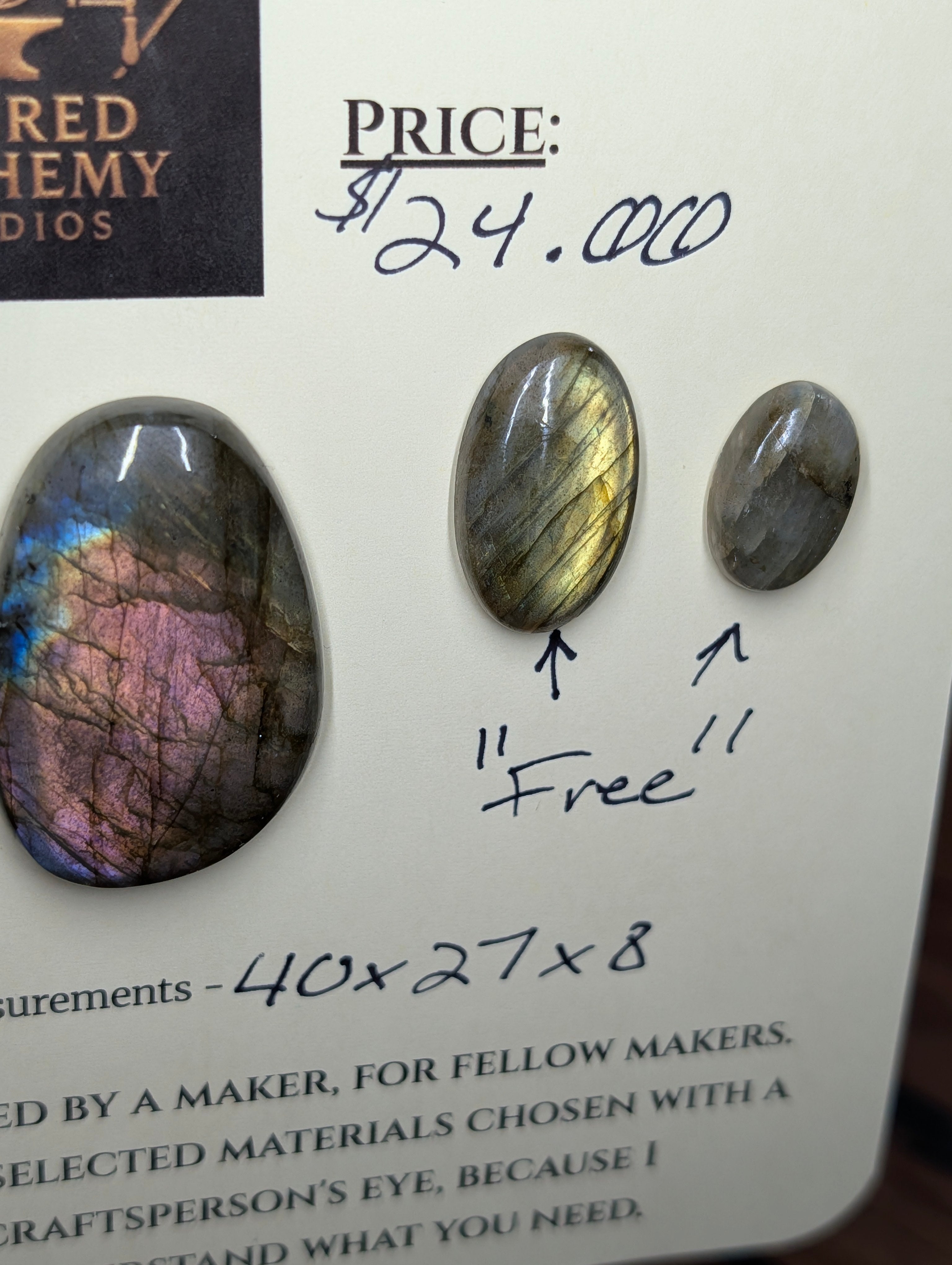 Labradorite Cabochon - Mined in Madagascar - Oval Shape by Sacred Alchemy Studios