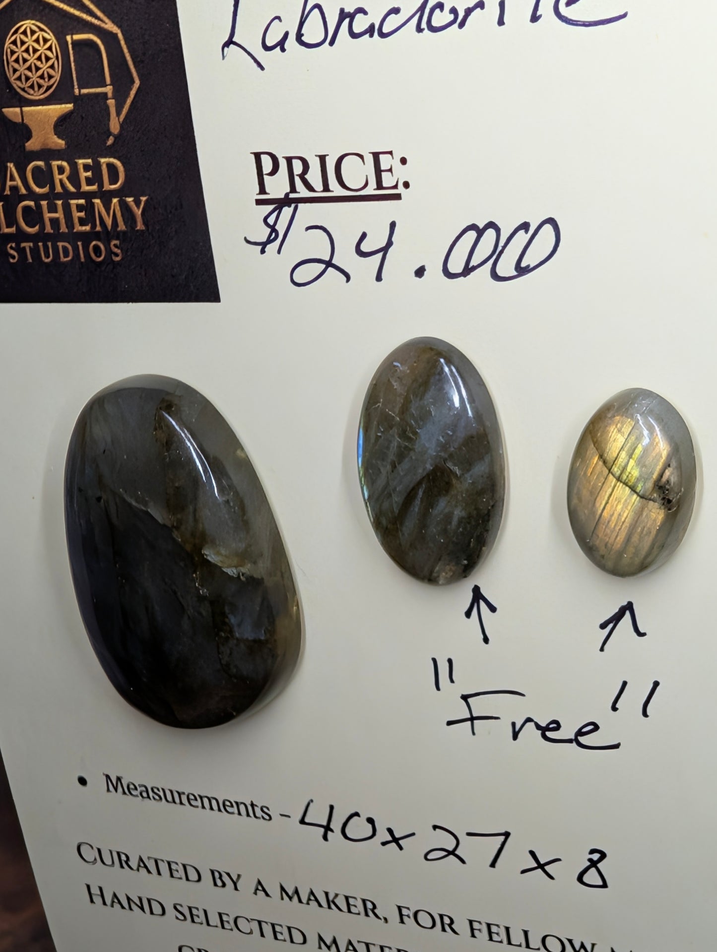 Labradorite Cabochon - Mined in Madagascar - Oval Shape