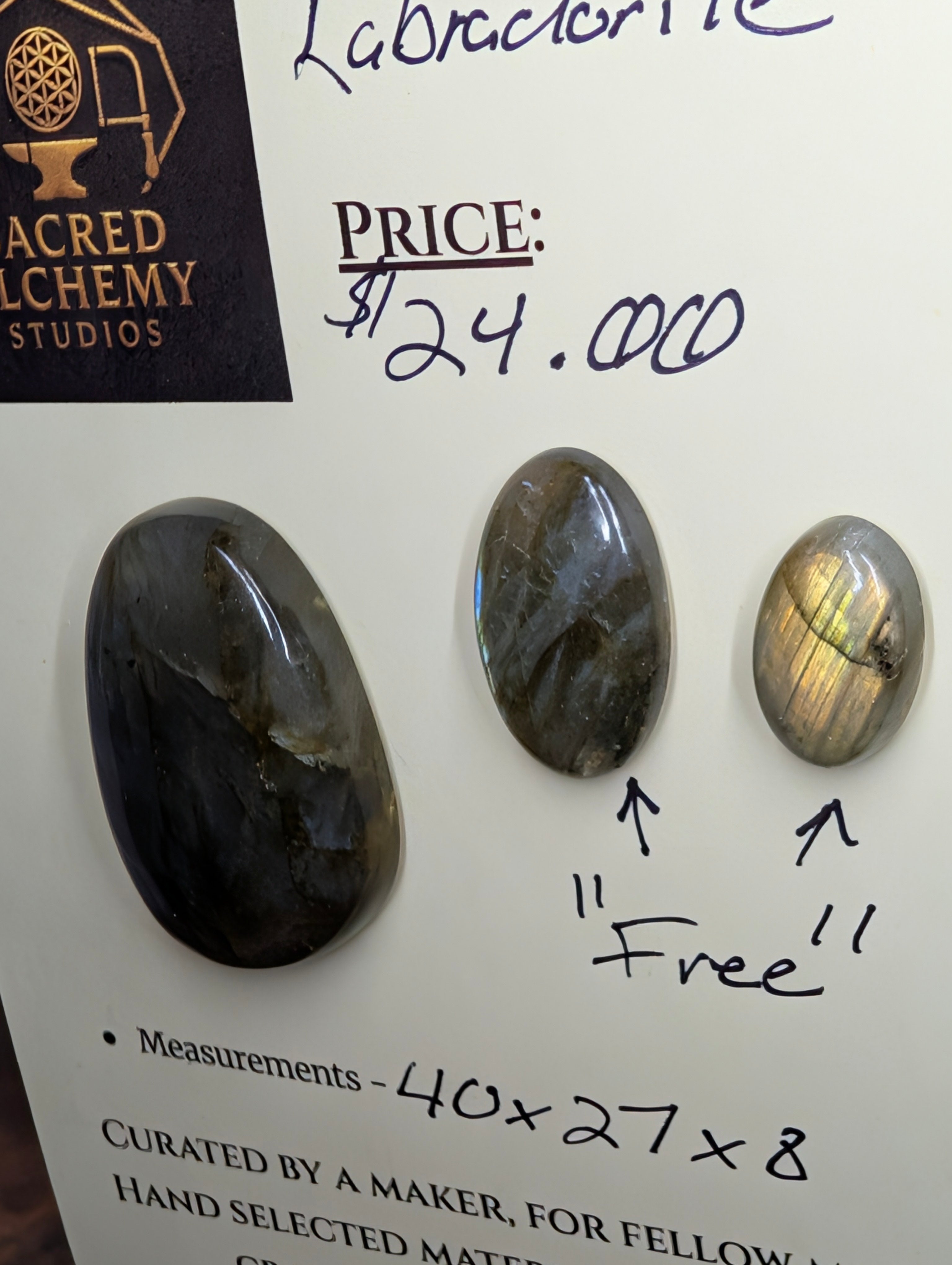 Labradorite Cabochon - Mined in Madagascar - Oval Shape by Sacred Alchemy Studios