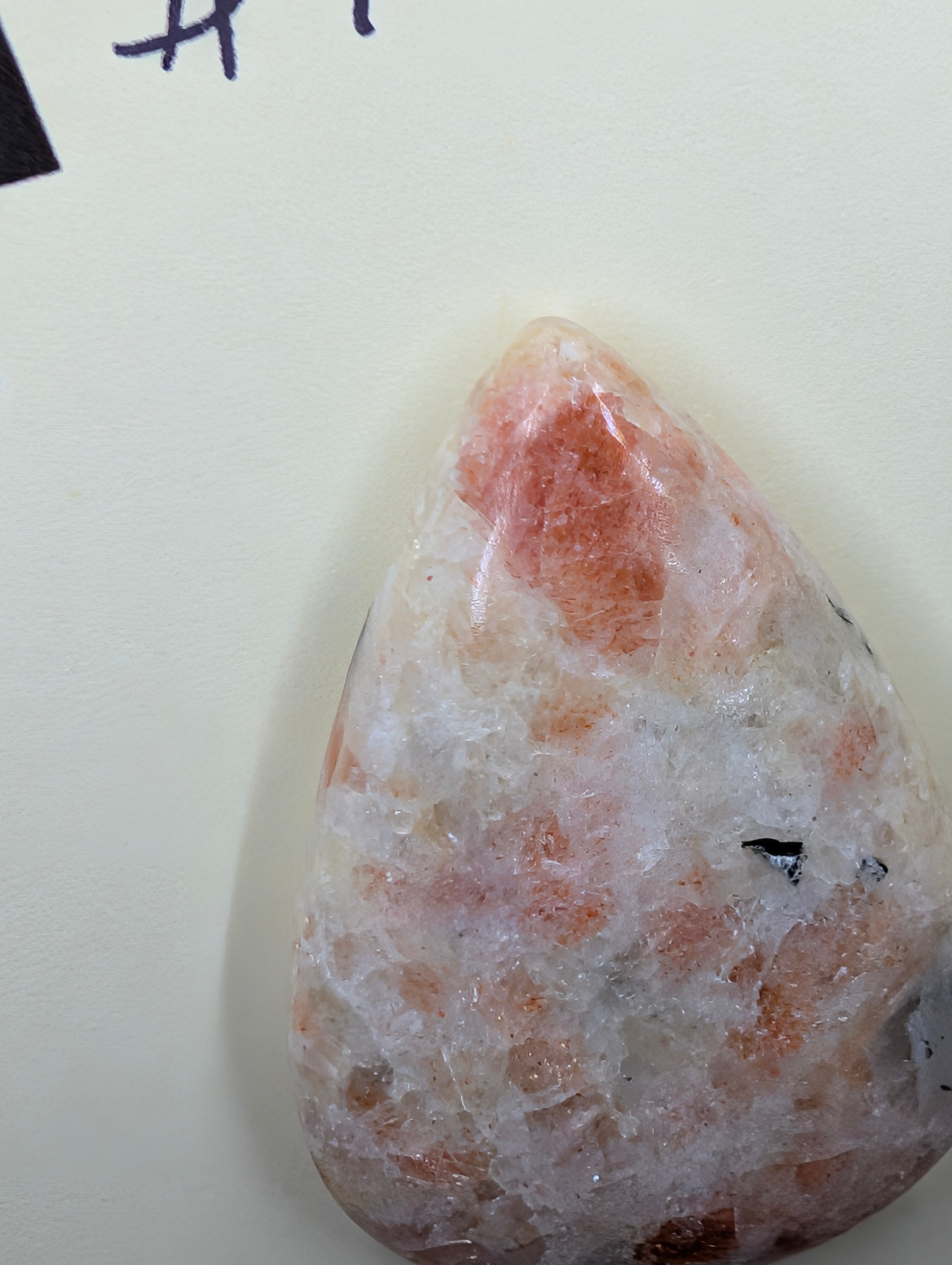 Peach Sunstone - Cabochon - Warm Copper Shimmer - BACK NOT FLAT - Wire Wrapping by Sacred Alchemy Studios