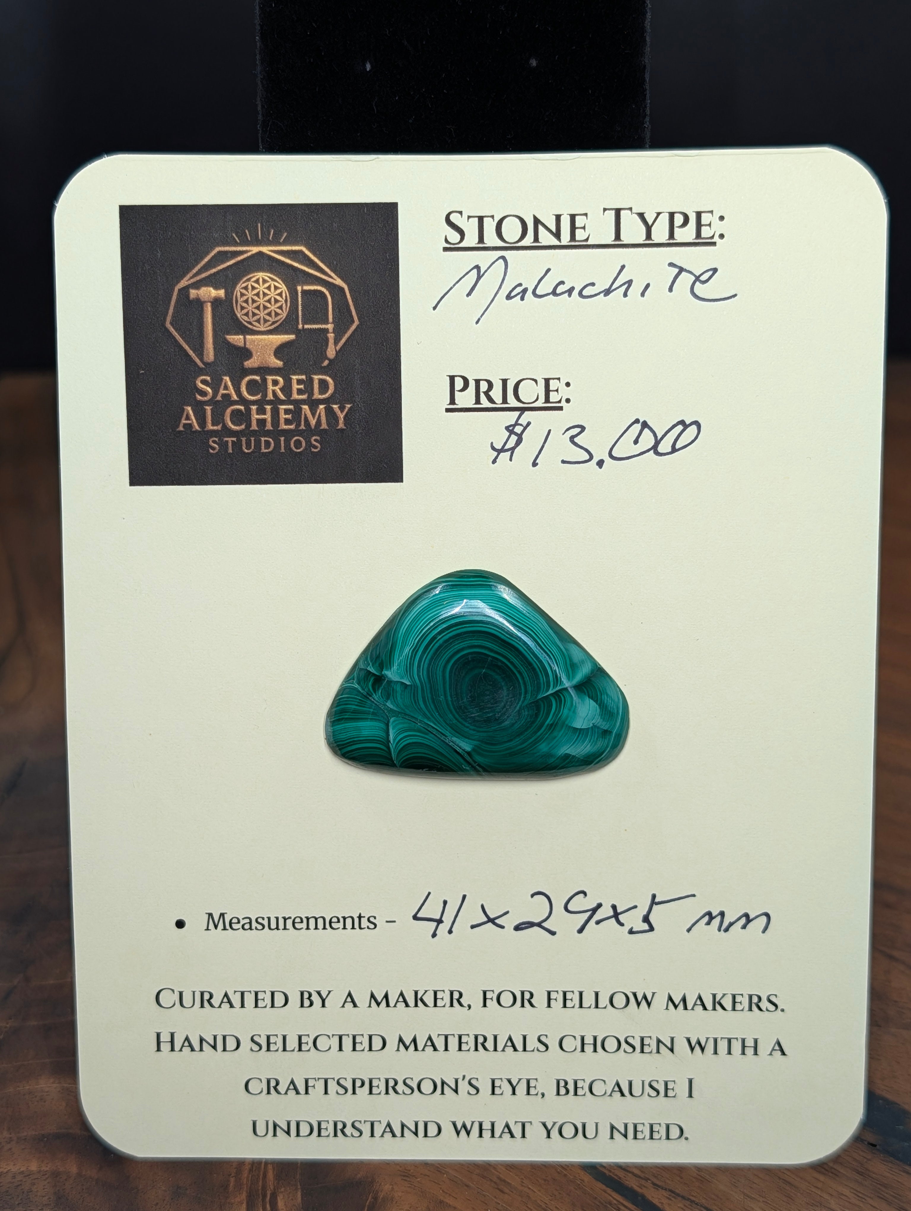 Malachite Cabochon - Cabochon by Sacred Alchemy Studios