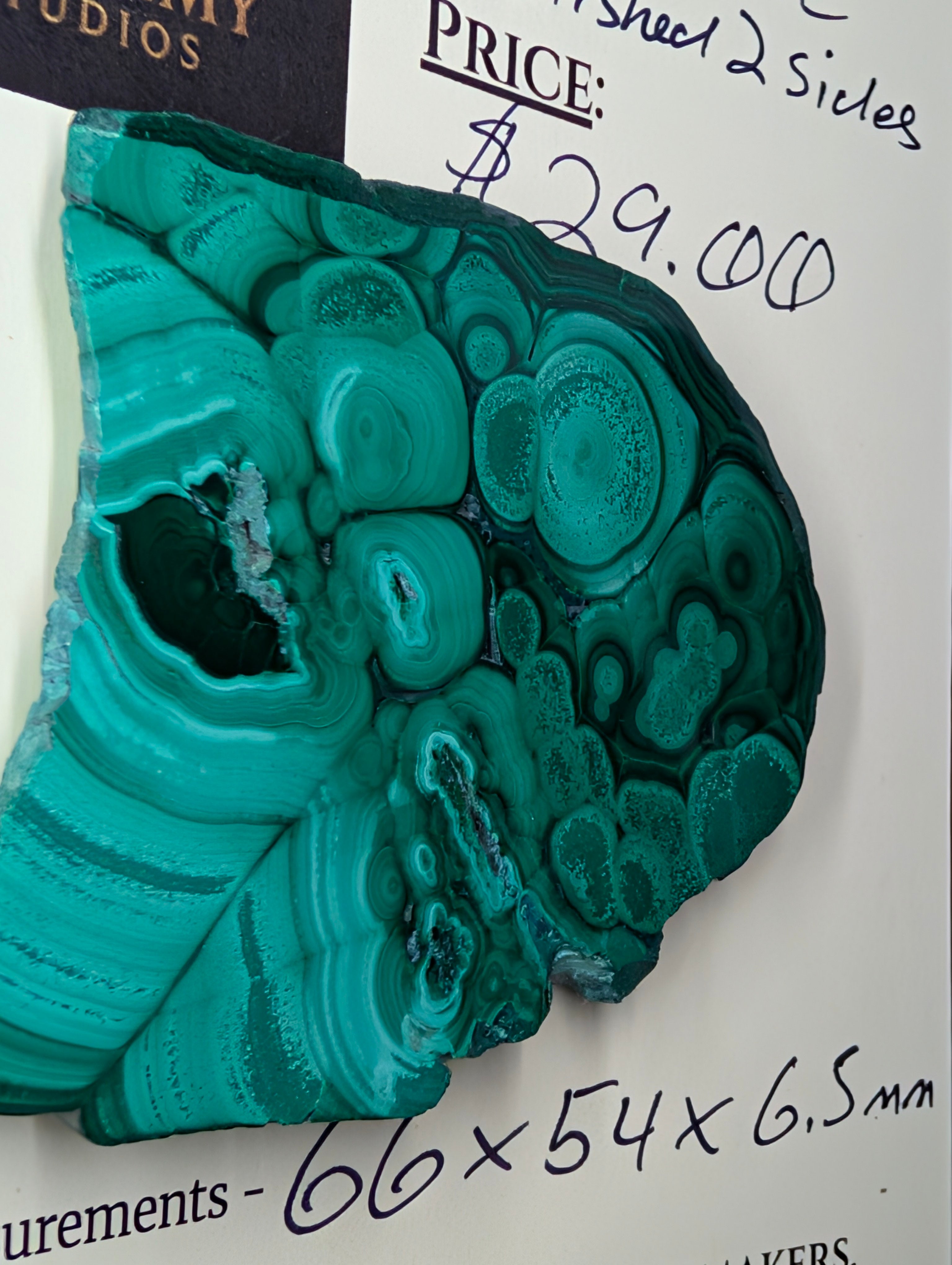 Malachite Cabochon - Polished 2 Sides by Sacred Alchemy Studios