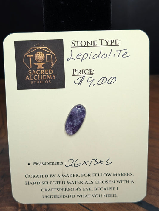 Lepidolite - India - Handcrafted Cabochon