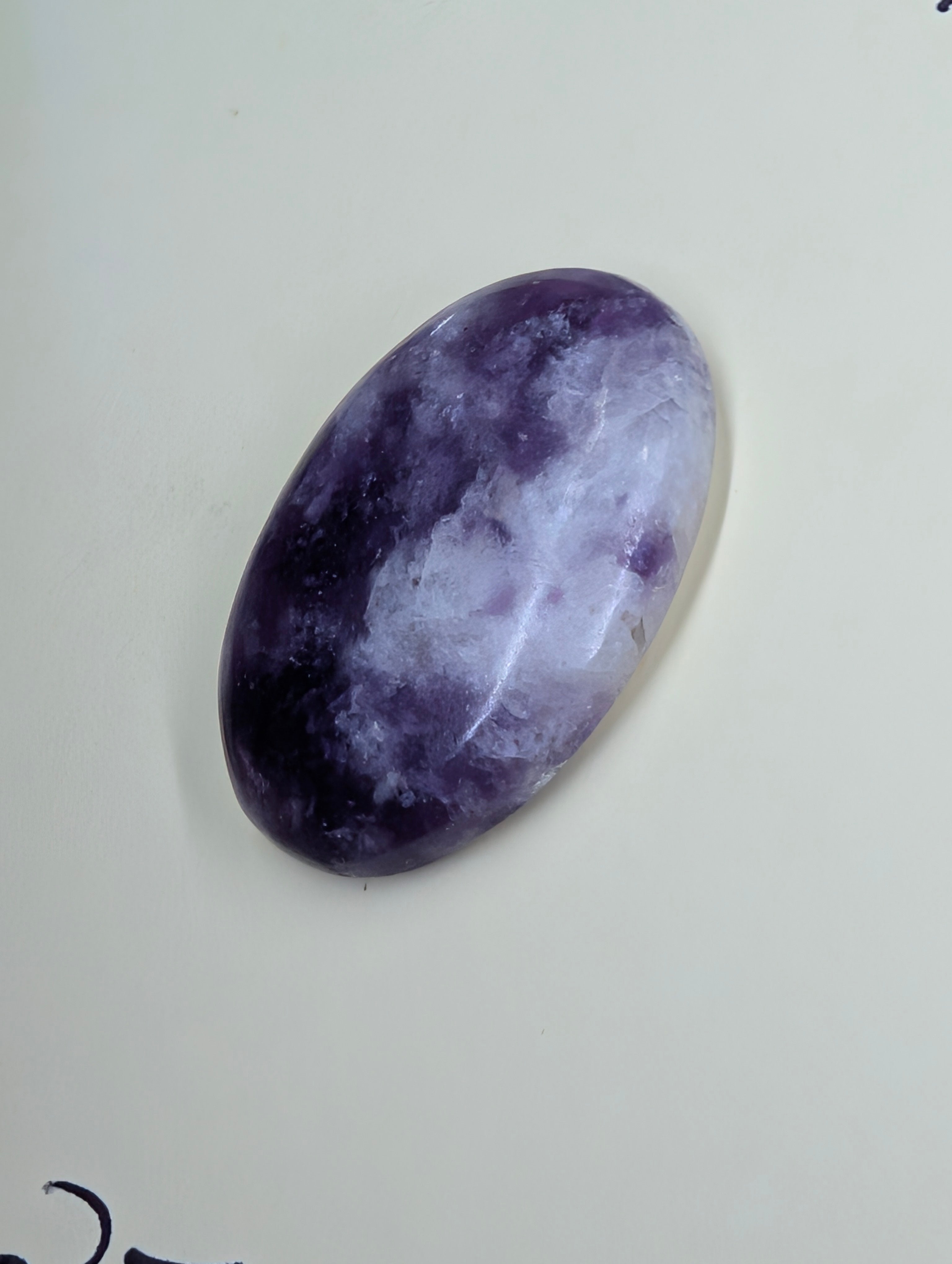 Lepidolite - India - 1 Cabochon Handcrafted by Sacred Alchemy Studios