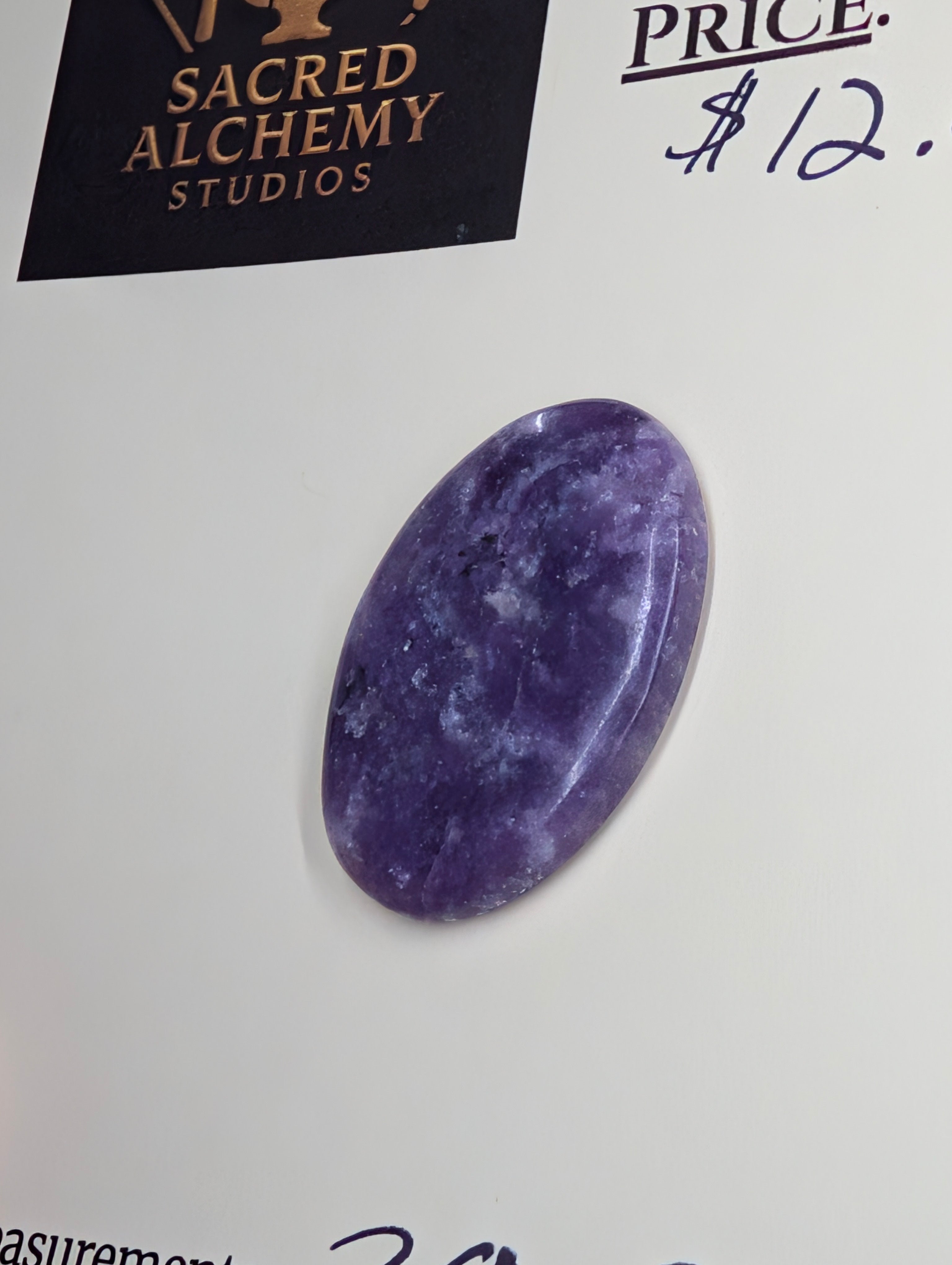 Lepidolite - India - 1 Cabochon Handcrafted by Sacred Alchemy Studios