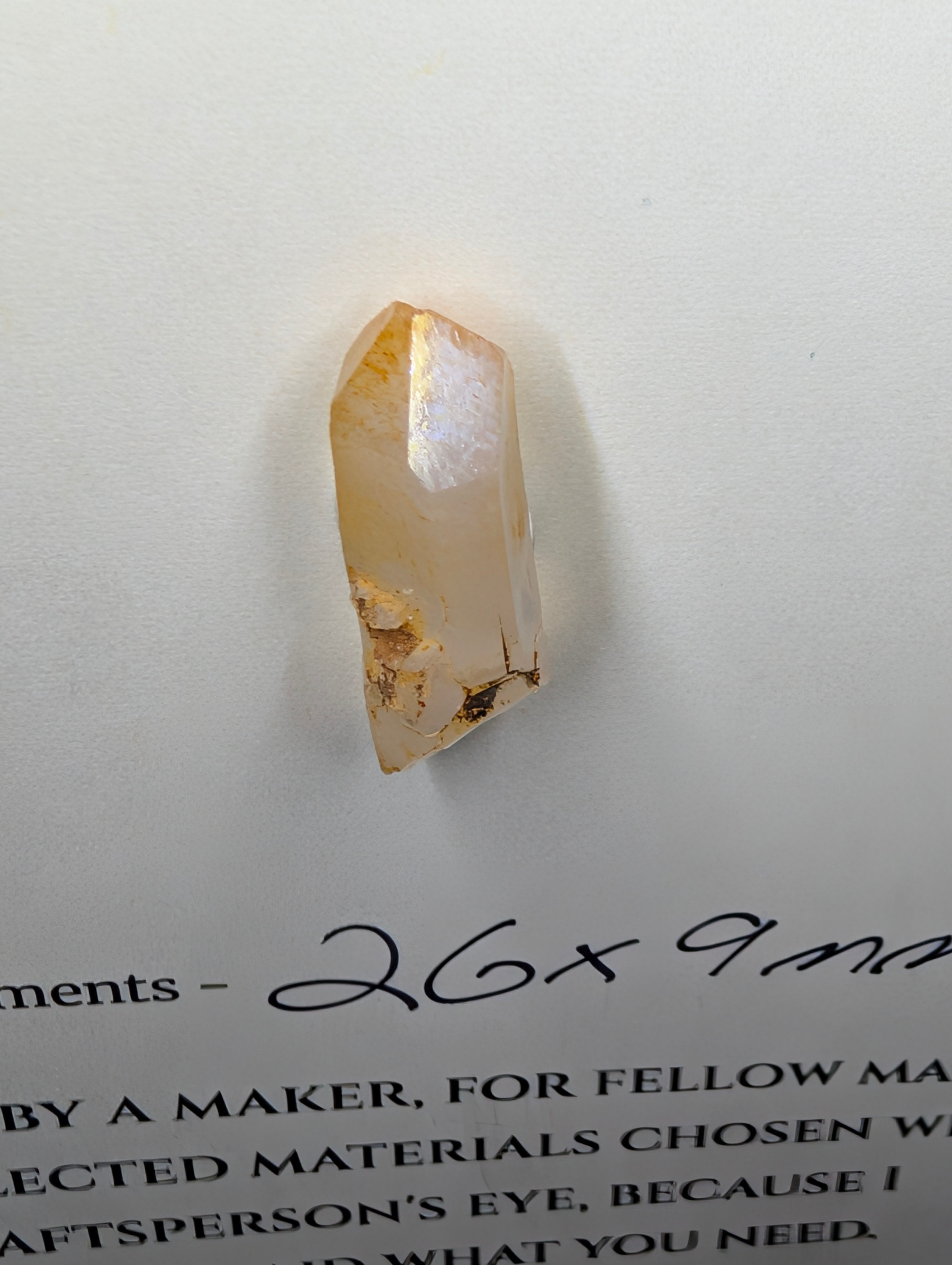 Mango Quartz - Boyacá, Colombia - Halloysite Included Crystal by Sacred Alchemy Studios