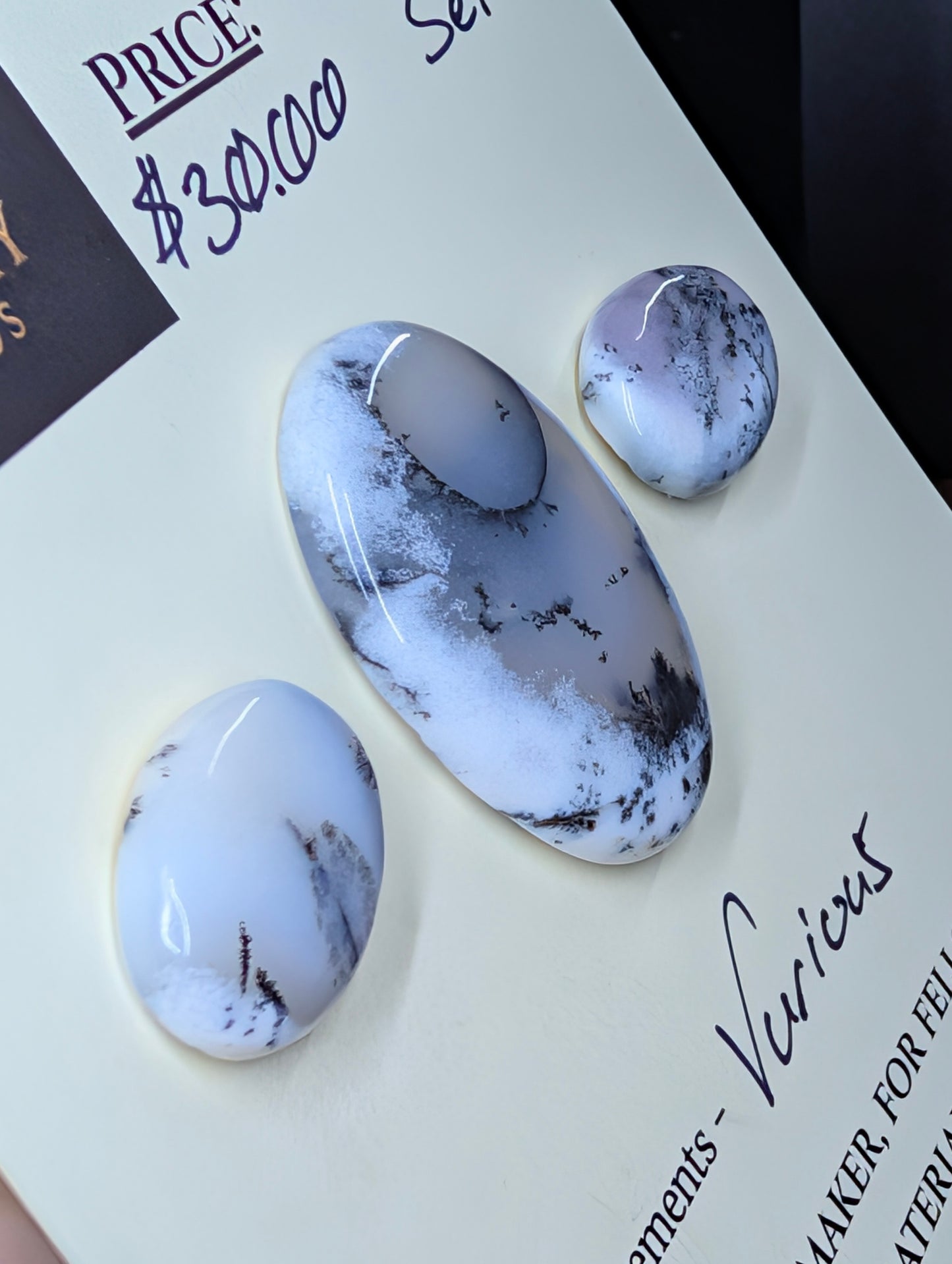 Scenic Dendritic Opal – Madagascar – 3pc Scenic Oval Set