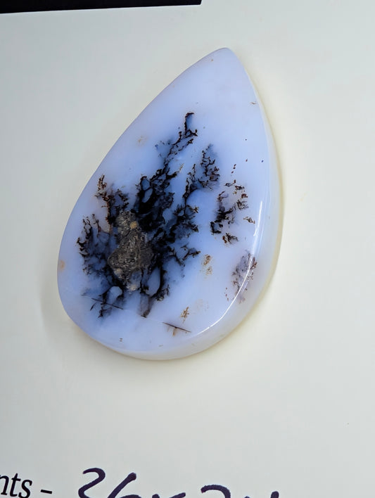 Dendritic Opal - Madagascar - 1 Cabochon - Scenic Natural Art