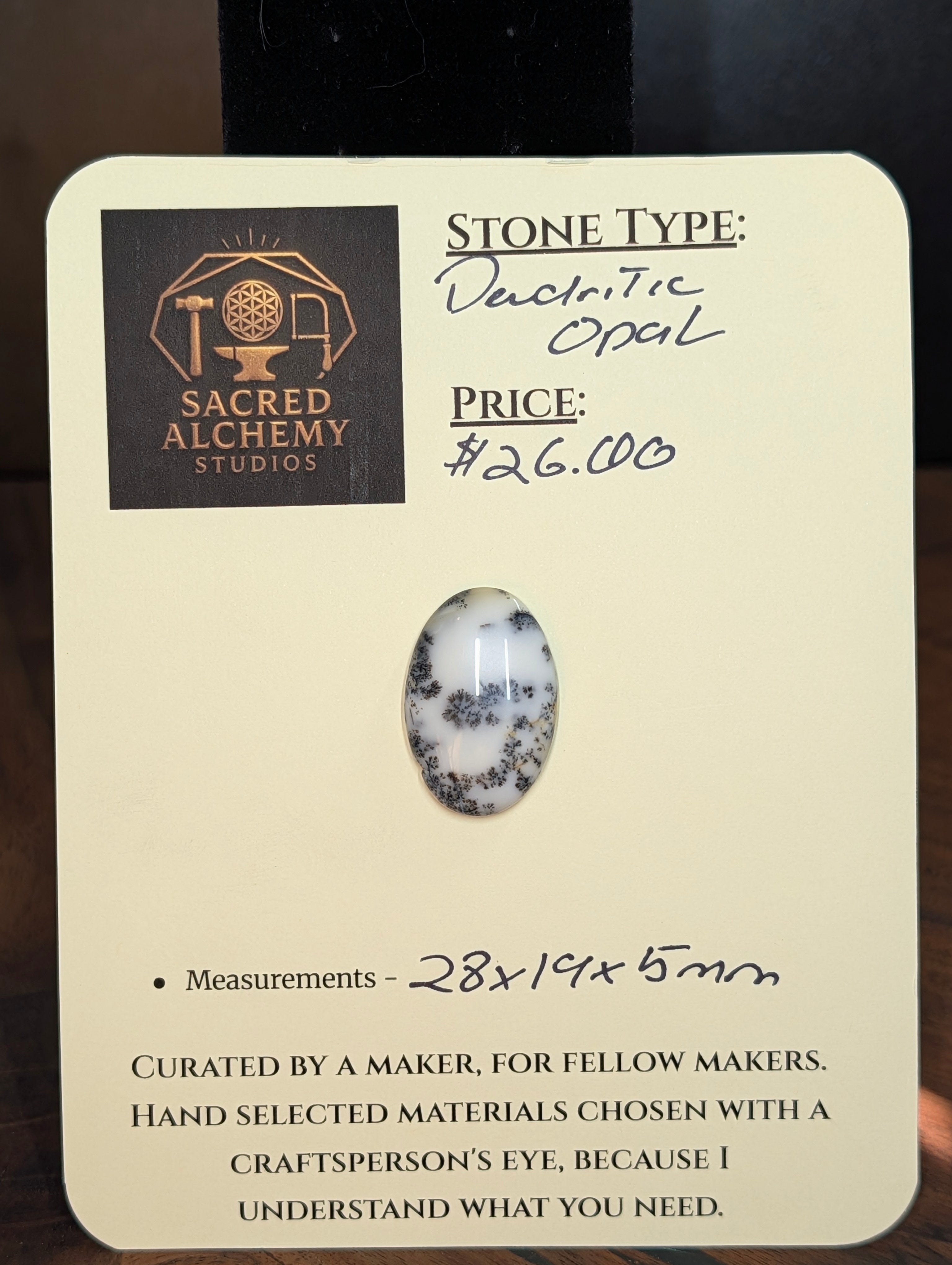 Dendritic Opal - Madagascar - 1 Cabochon - Gem Quality by Sacred Alchemy Studios