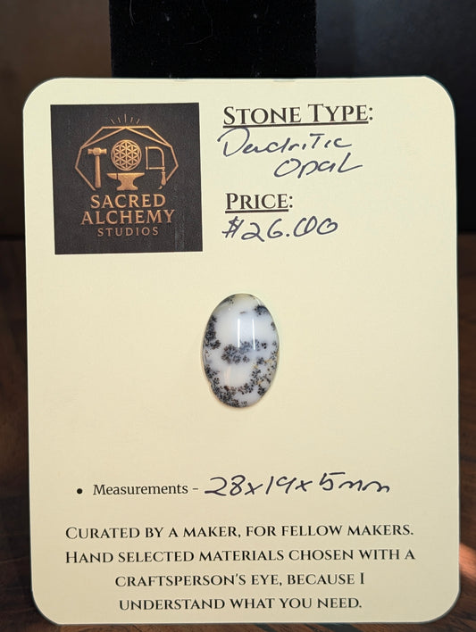 Dendritic Opal - Madagascar - 1 Cabochon - Gem Quality