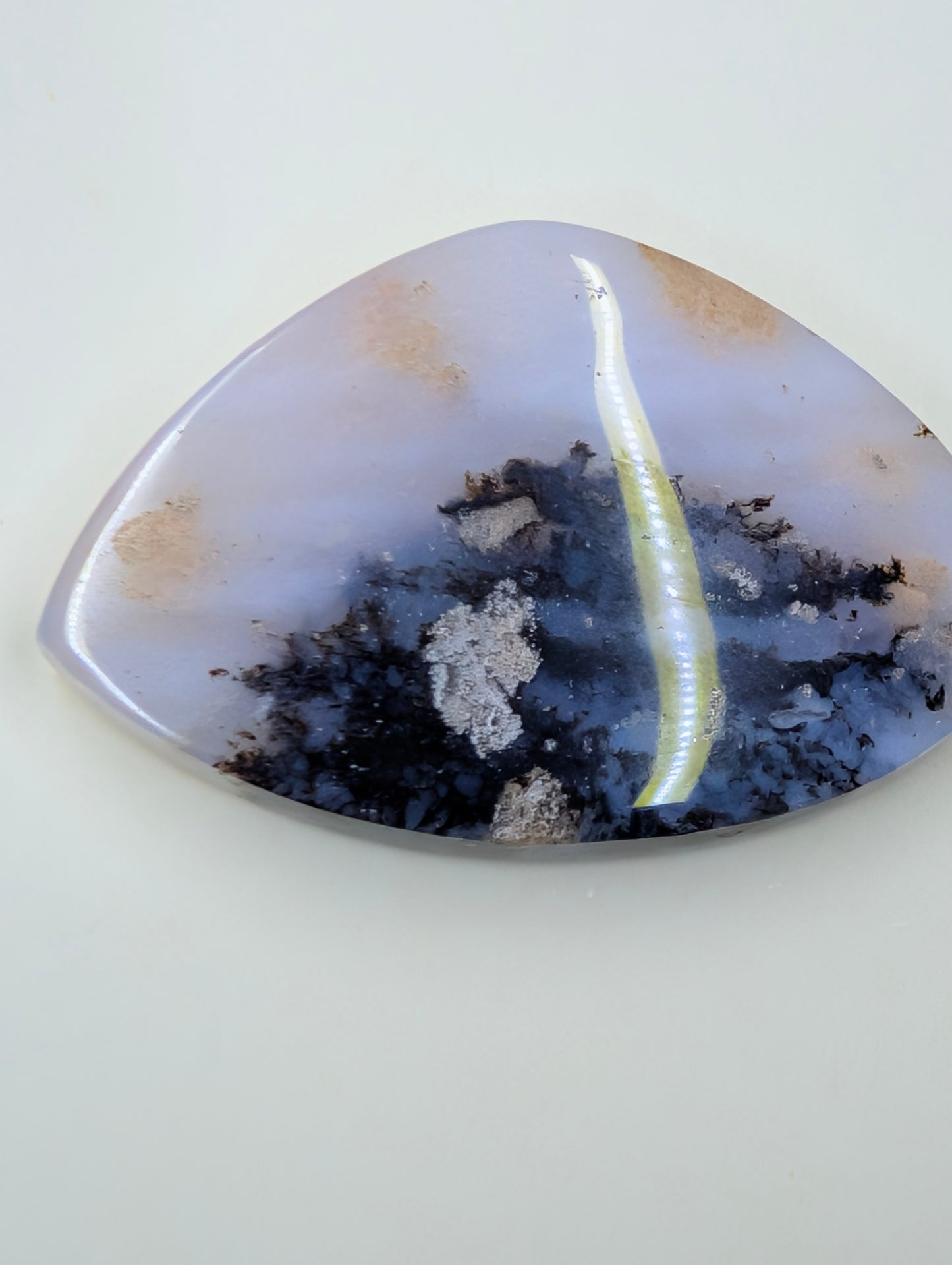 Dendritic Opal - Madagascar - 1 Cabochon - Scenic Natural Art