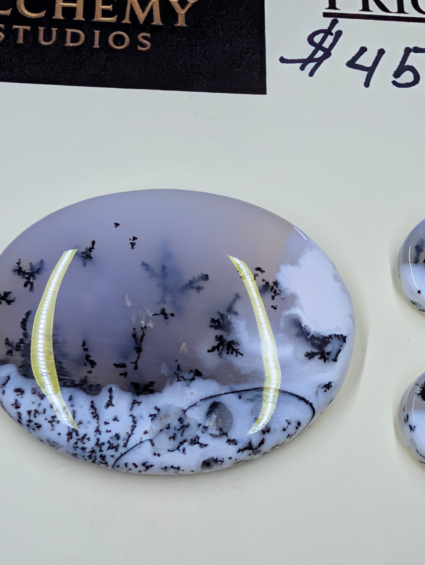Scenic Dendritic Opal – Madagascar – 3pc Pendant and Earring Set - Top Grade