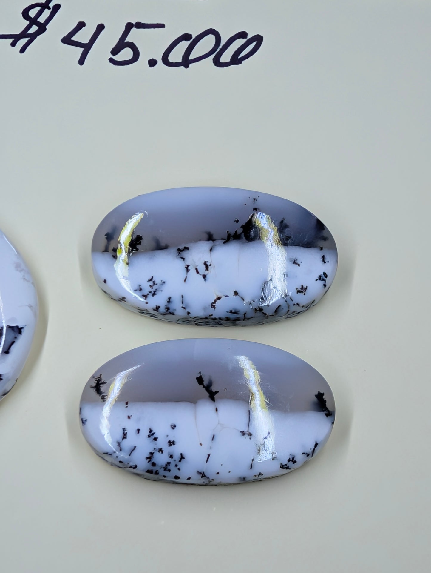 Scenic Dendritic Opal – Madagascar – 3pc Pendant and Earring Set - Top Grade