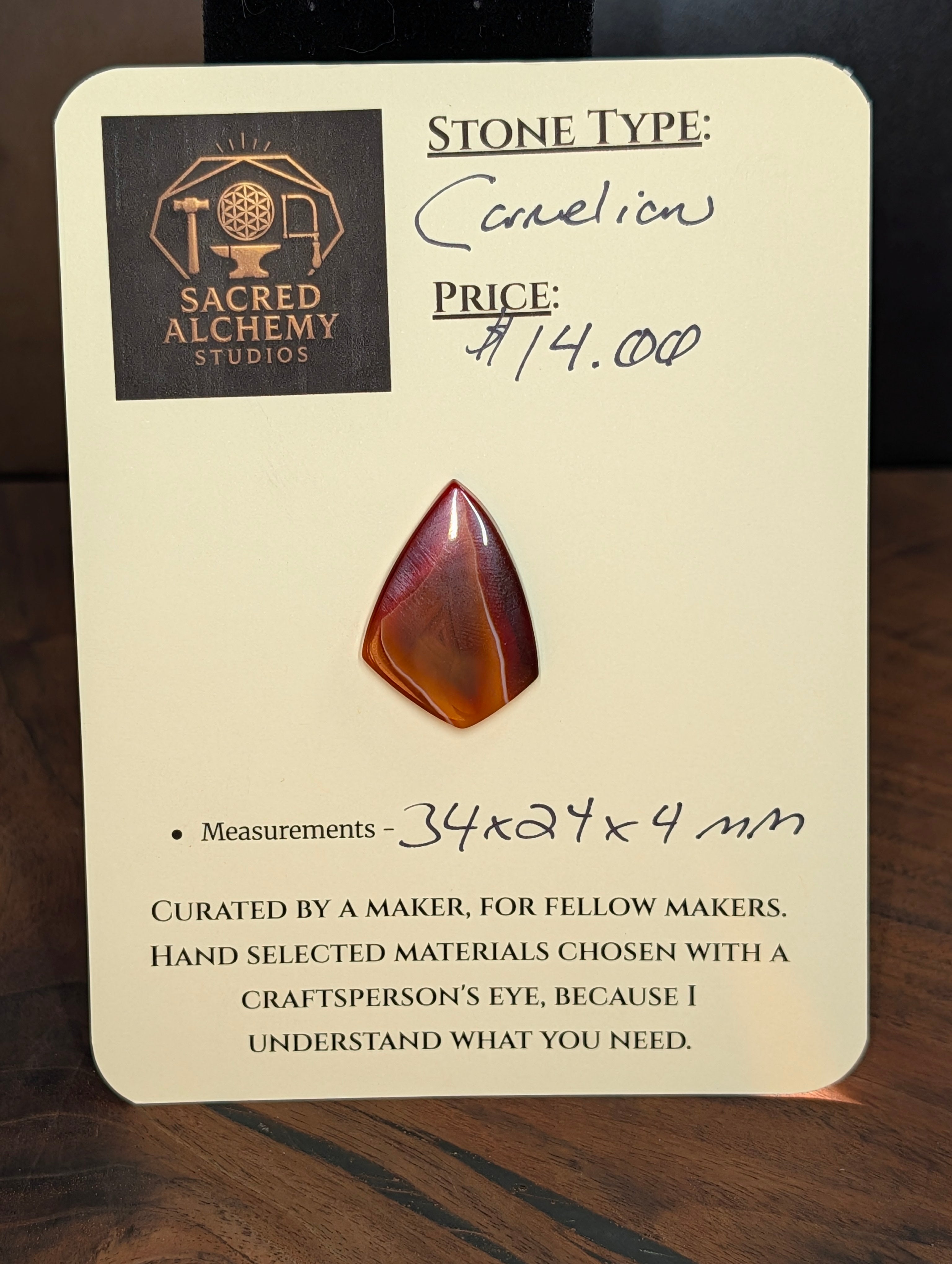 Carnelian - Morocco - 1 pc Cabochon by Sacred Alchemy Studios