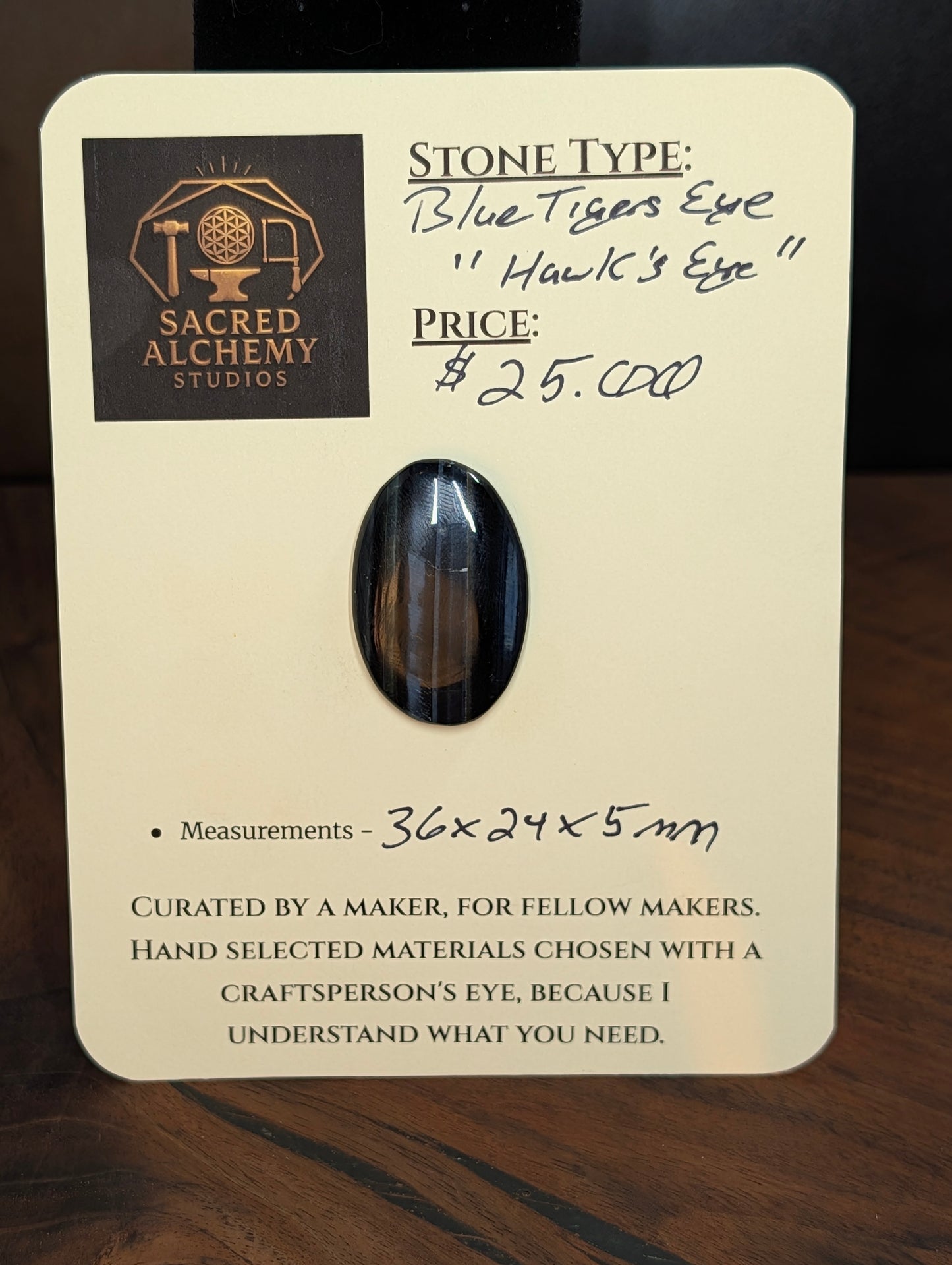 Blue Tiger's Eye "Hawk's Eye" – Natural Cabochon