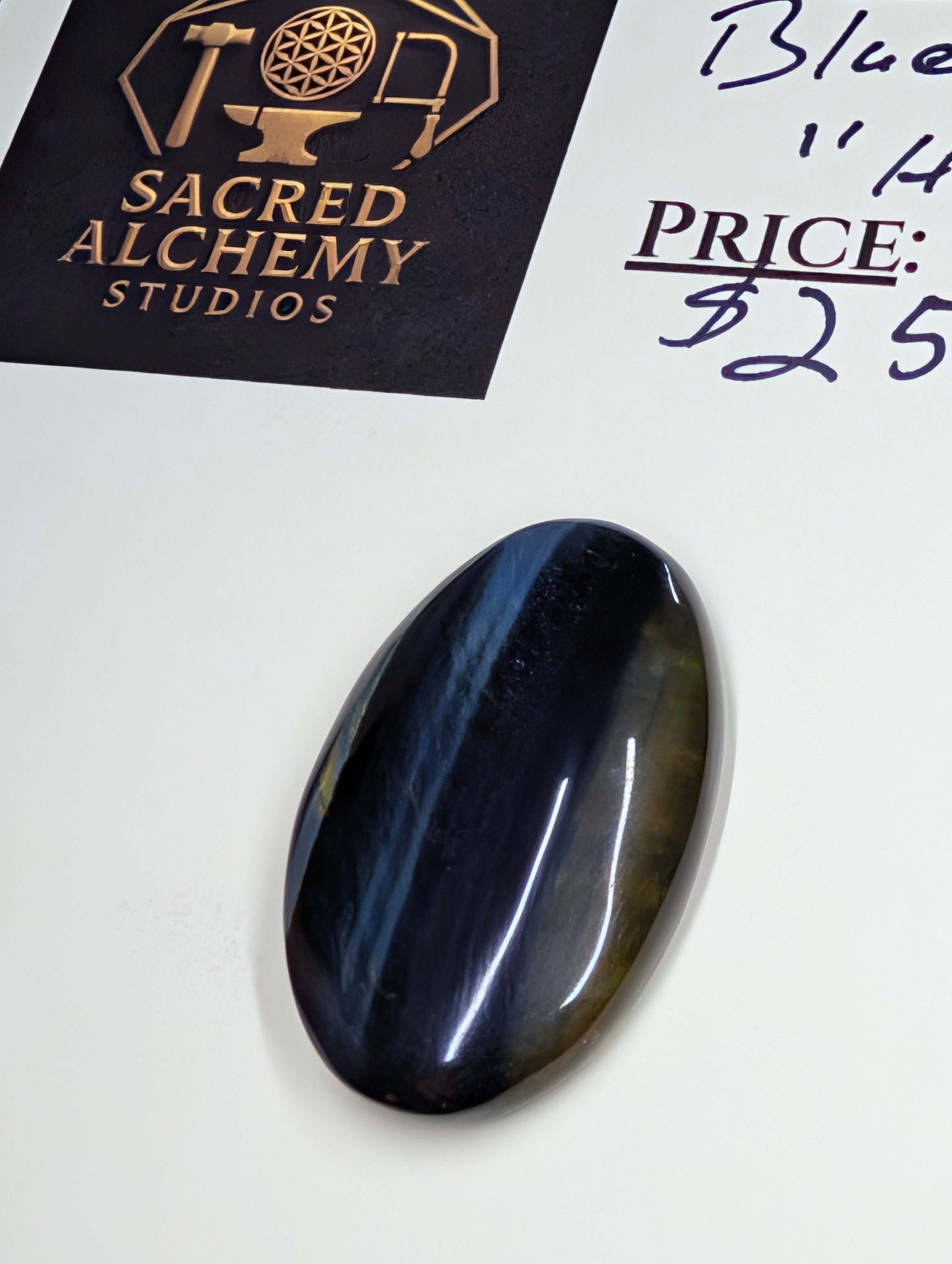 Blue Tiger's Eye "Hawk's Eye" – Natural Cabochon by Sacred Alchemy Studios