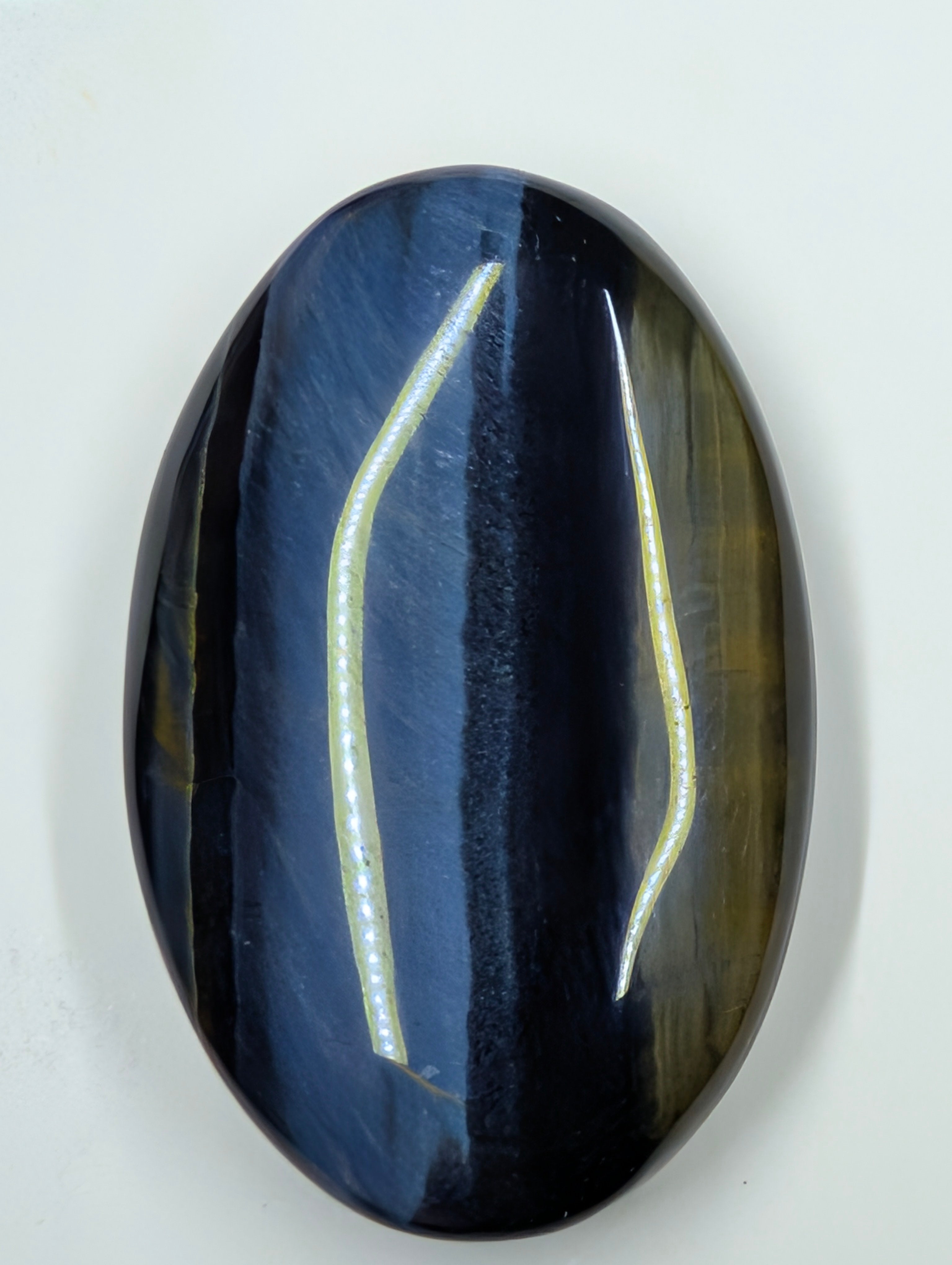 Blue Tiger's Eye "Hawk's Eye" – Natural Cabochon by Sacred Alchemy Studios