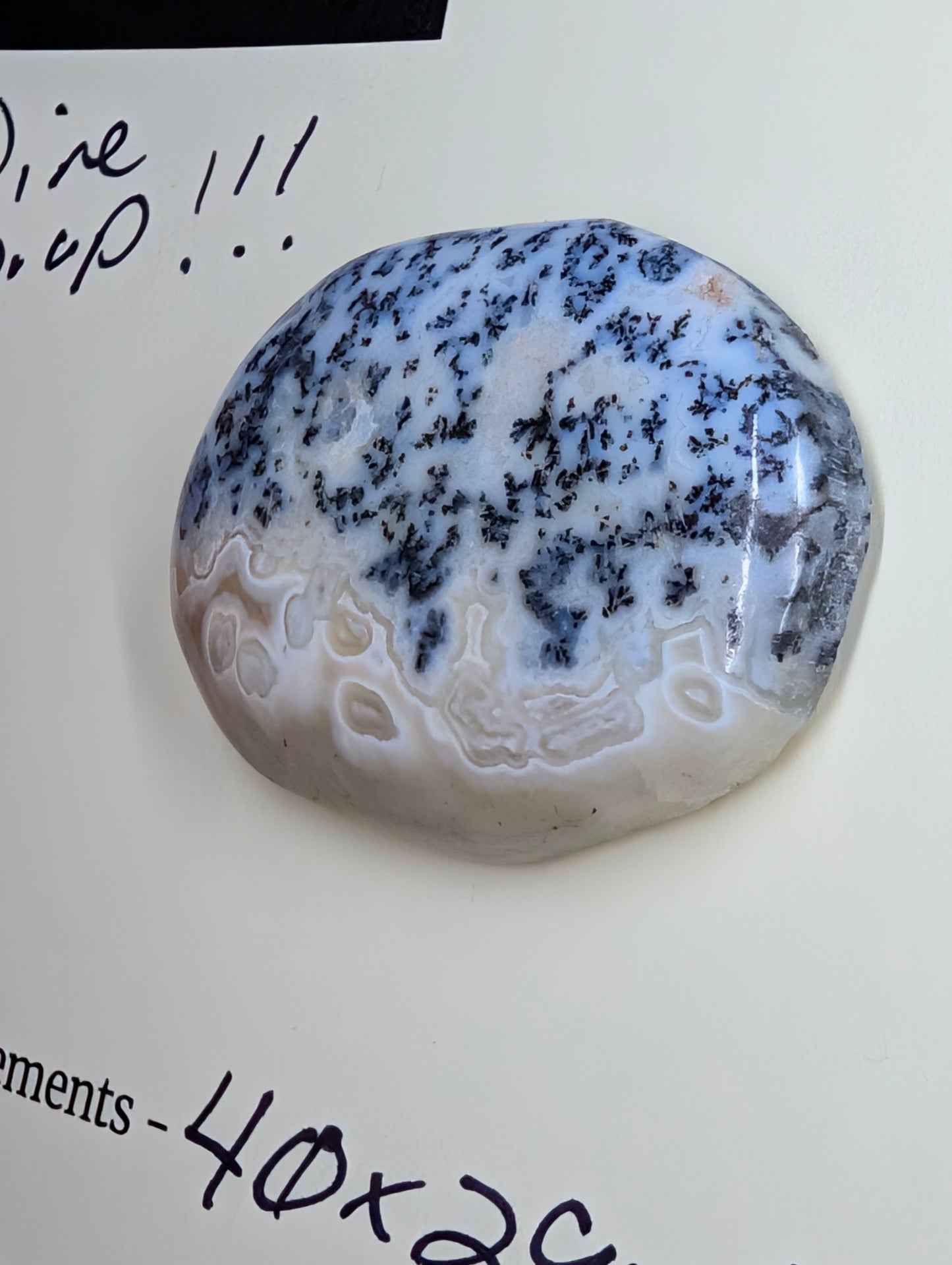 Dendritic Lace Agate - Cabochon - Wire Wrap Only