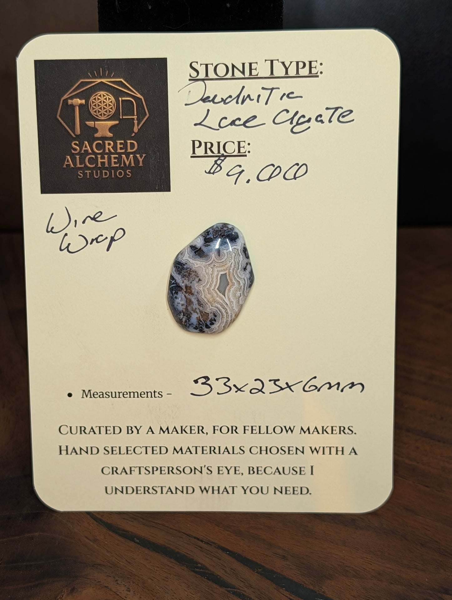 Dendritic Lace Agate - Cabochon - Wire Wrap Only