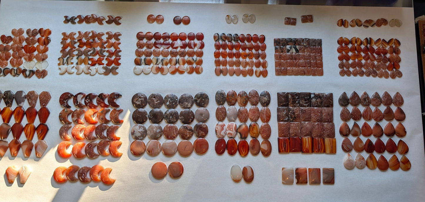 Oval Shape - Carnelian - Design-Ready Calibrated Sets