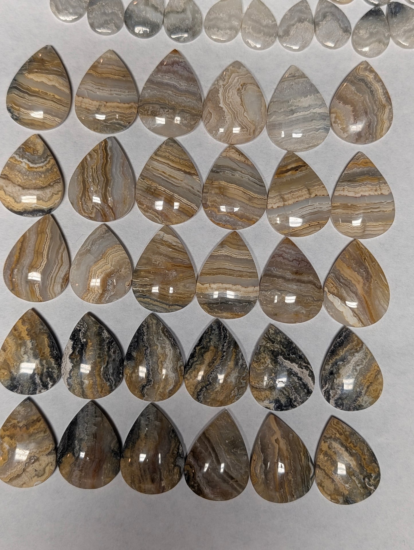 Tear Shape - Lace Agate - Design-Ready Calibrated Sets