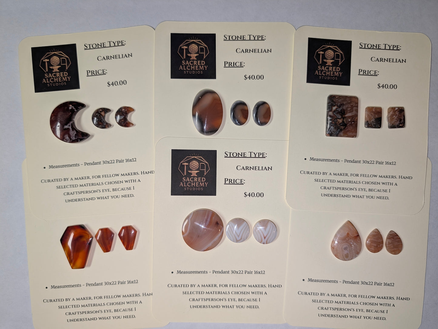 Oval Shape - Carnelian - Design-Ready Calibrated Sets