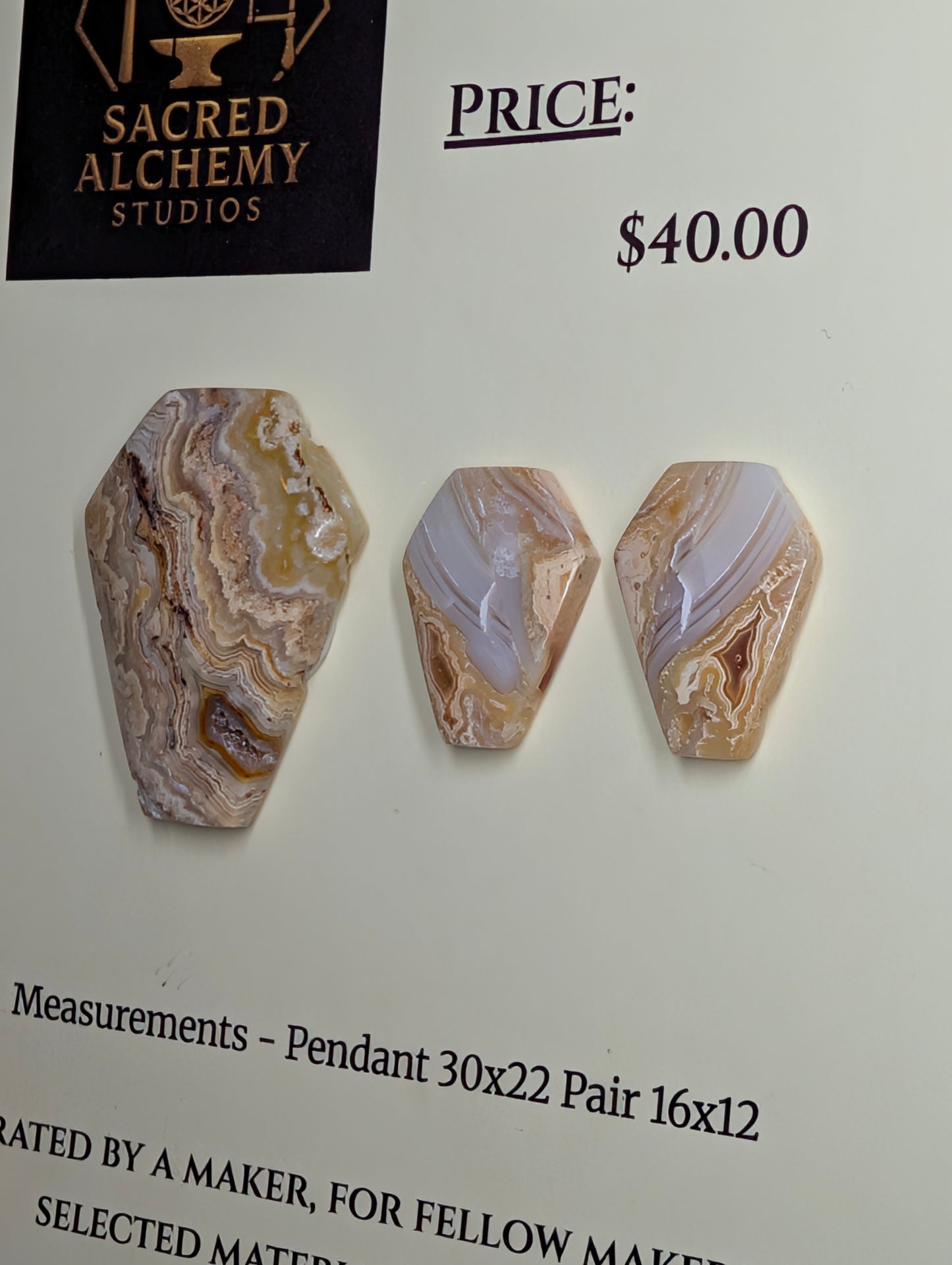 Coffin Shape - Lace Agate - Design-Ready Calibrated Sets