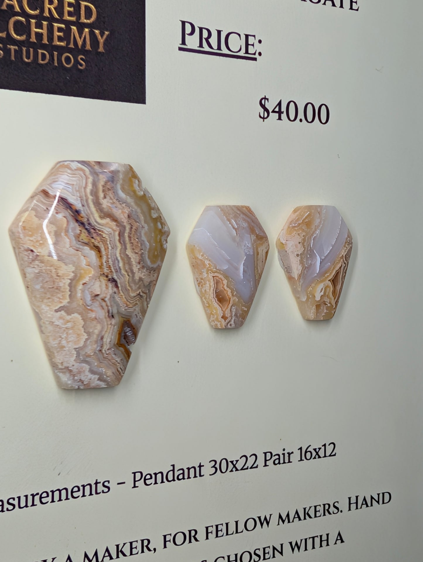 Coffin Shape - Lace Agate - Design-Ready Calibrated Sets