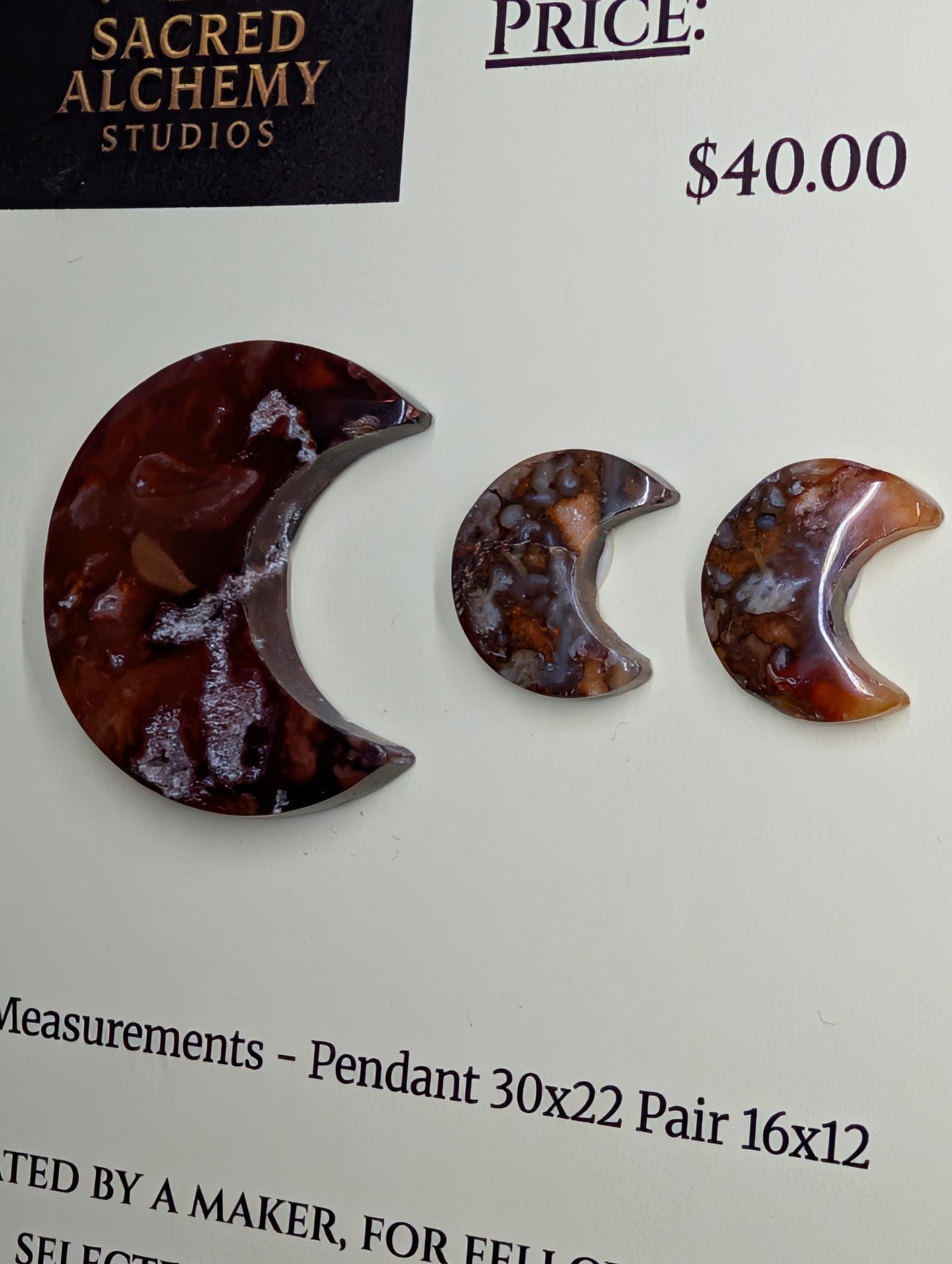 Crescent Moon - Carnelian - Design-Ready Set