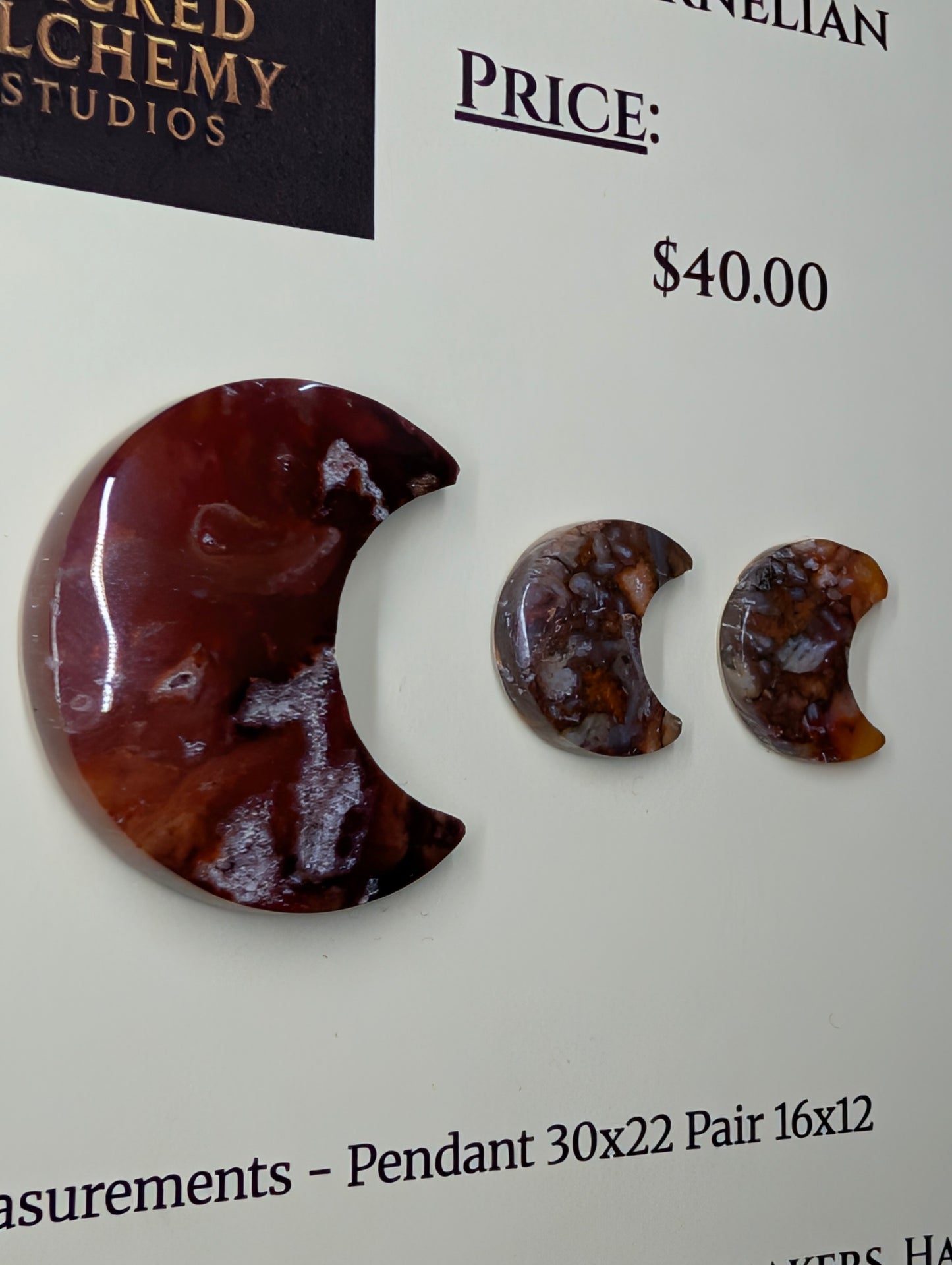 Crescent Moon - Carnelian - Design-Ready Set