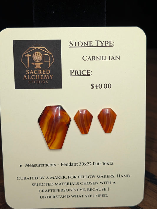 Coffin Shape - Carnelian - Design-Ready Calibrated Sets