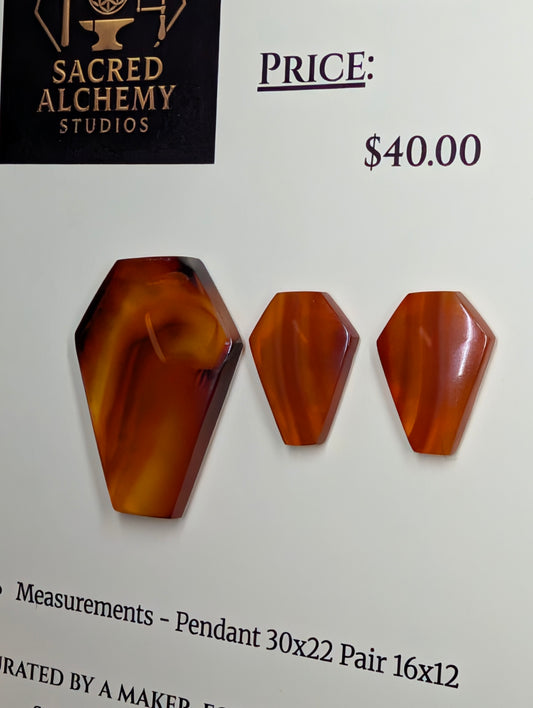 Coffin Shape - Carnelian - Design-Ready Calibrated Sets