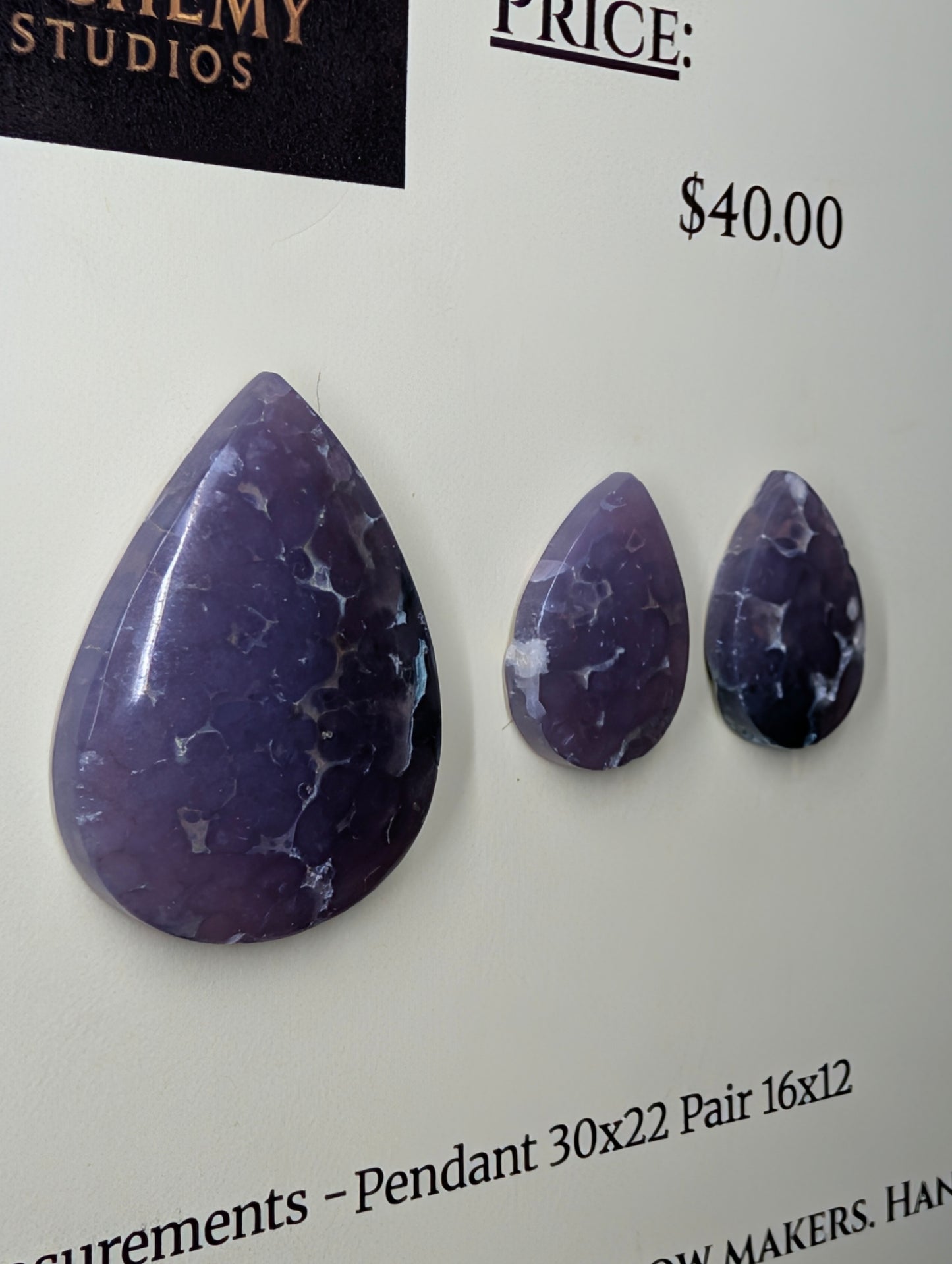 Tear Shape - Grape Agate - Design-Ready Calibrated Sets