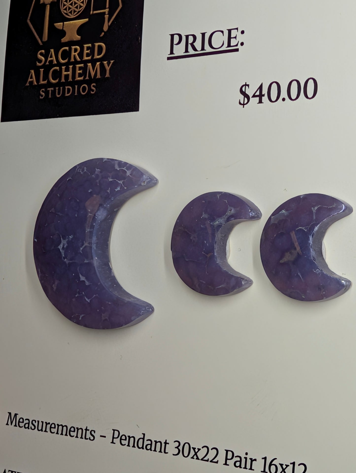 Crescent Moon Shape - Grape Agate - Design-Ready Calibrated Sets