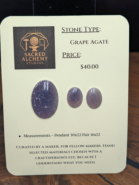Oval Shape - Grape Agate - Design-Ready Calibrated Sets