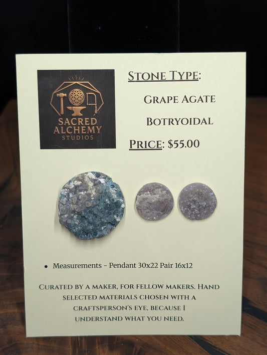 Circle Shape - Grape Agate - Botryoidal - Design-Ready Calibrated Sets