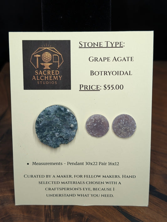 Circle Shape - Grape Agate - Botryoidal - Design-Ready Calibrated Sets
