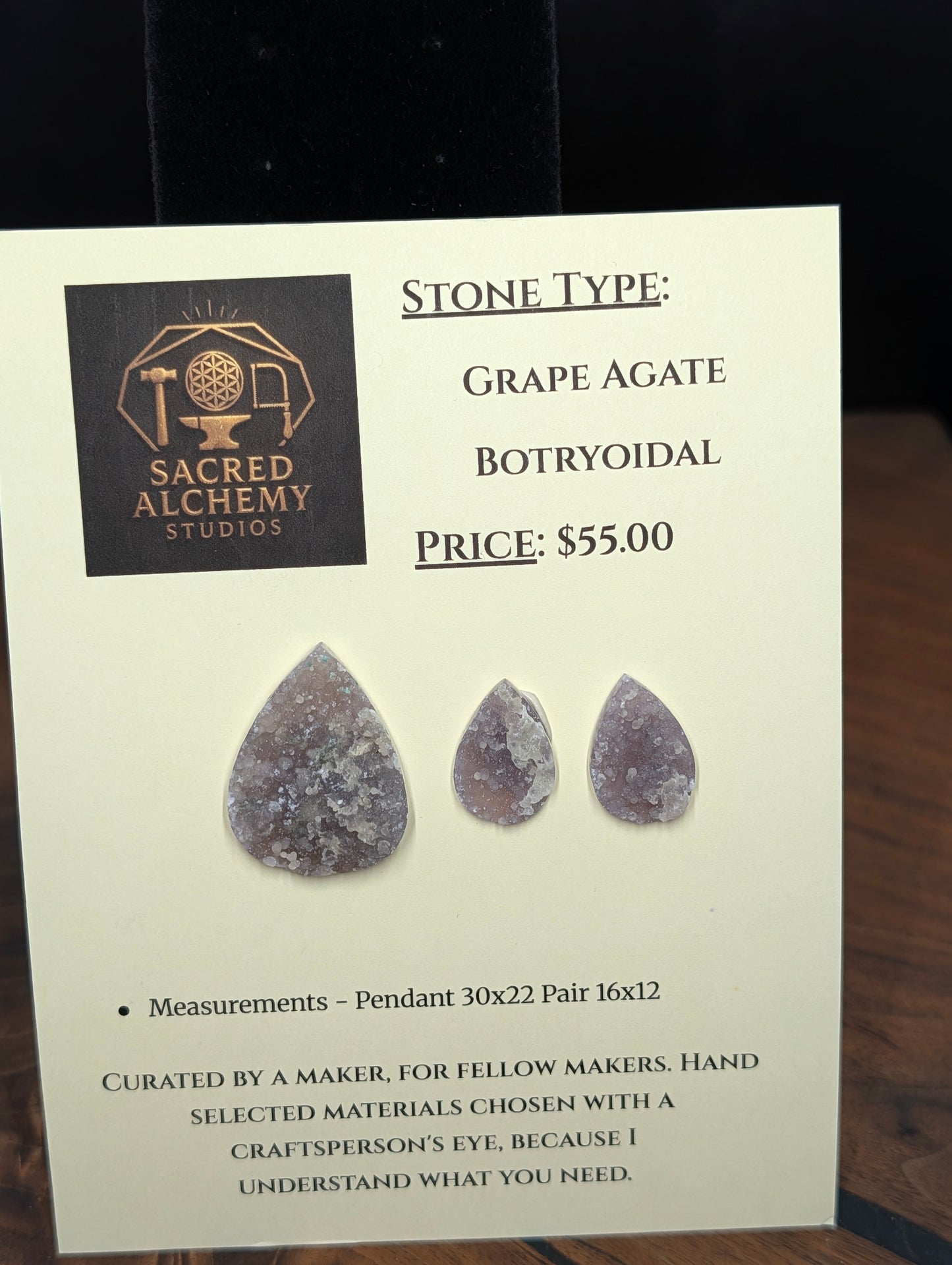 Tear Shape- Grape Agate - Botryoidal - Design-Ready Calibrated Sets