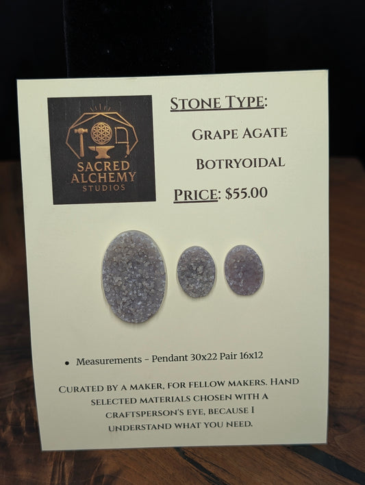 Oval Shape - Grape Agate - Botryoidal - Design-Ready Calibrated Sets
