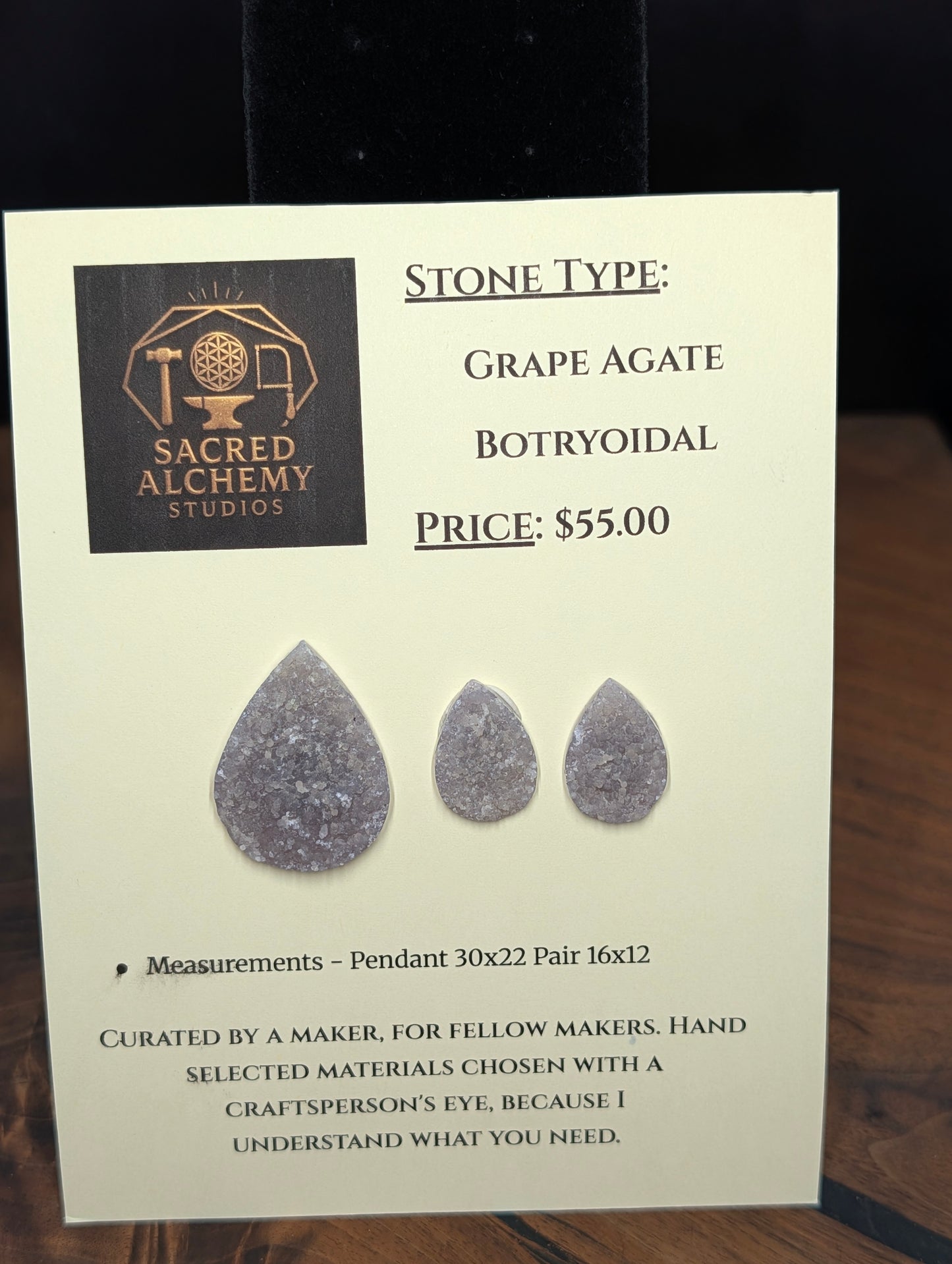Tear Shape- Grape Agate - Botryoidal - Design-Ready Calibrated Sets