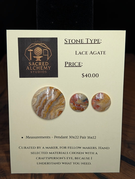 Circle Shape - Lace Agate - Design-Ready Calibrated Sets