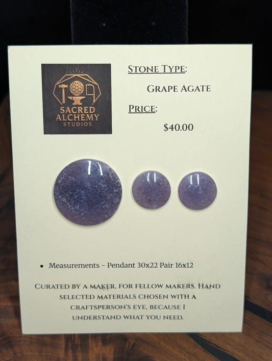 Circle Shape - Grape Agate - Design-Ready Calibrated Sets