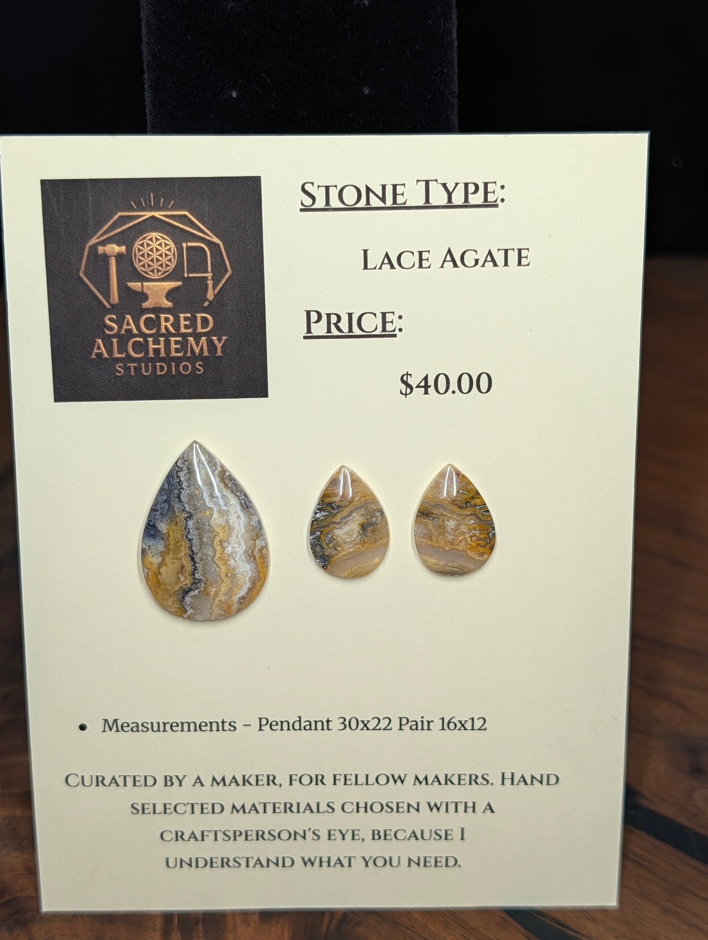 Tear Shape - Lace Agate - Design-Ready Calibrated Sets