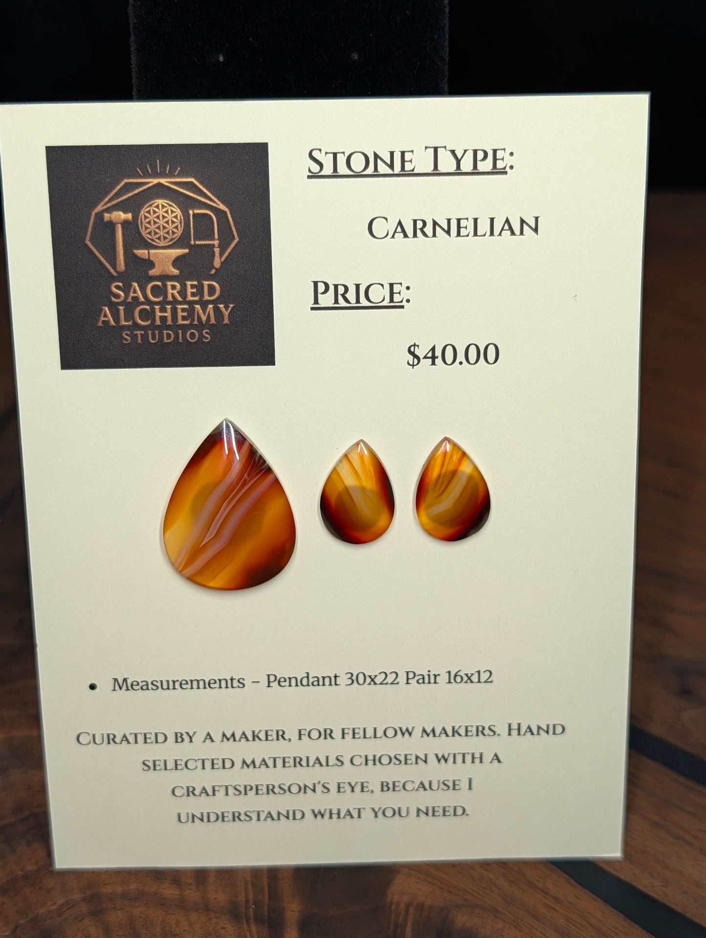 Tear Shape - Carnelian - Design-Ready Calibrated Sets